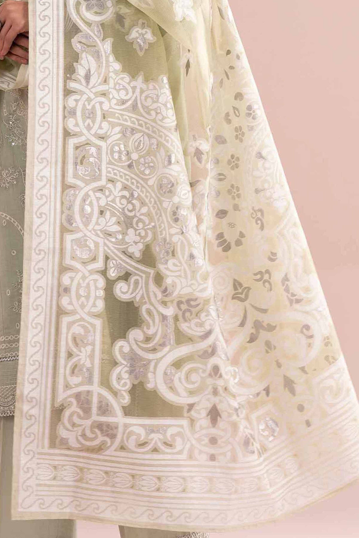 3 Piece - Embroidered Suit - PE26-316 Green Cross Hatch 3PC Embroidered Nishat Australia