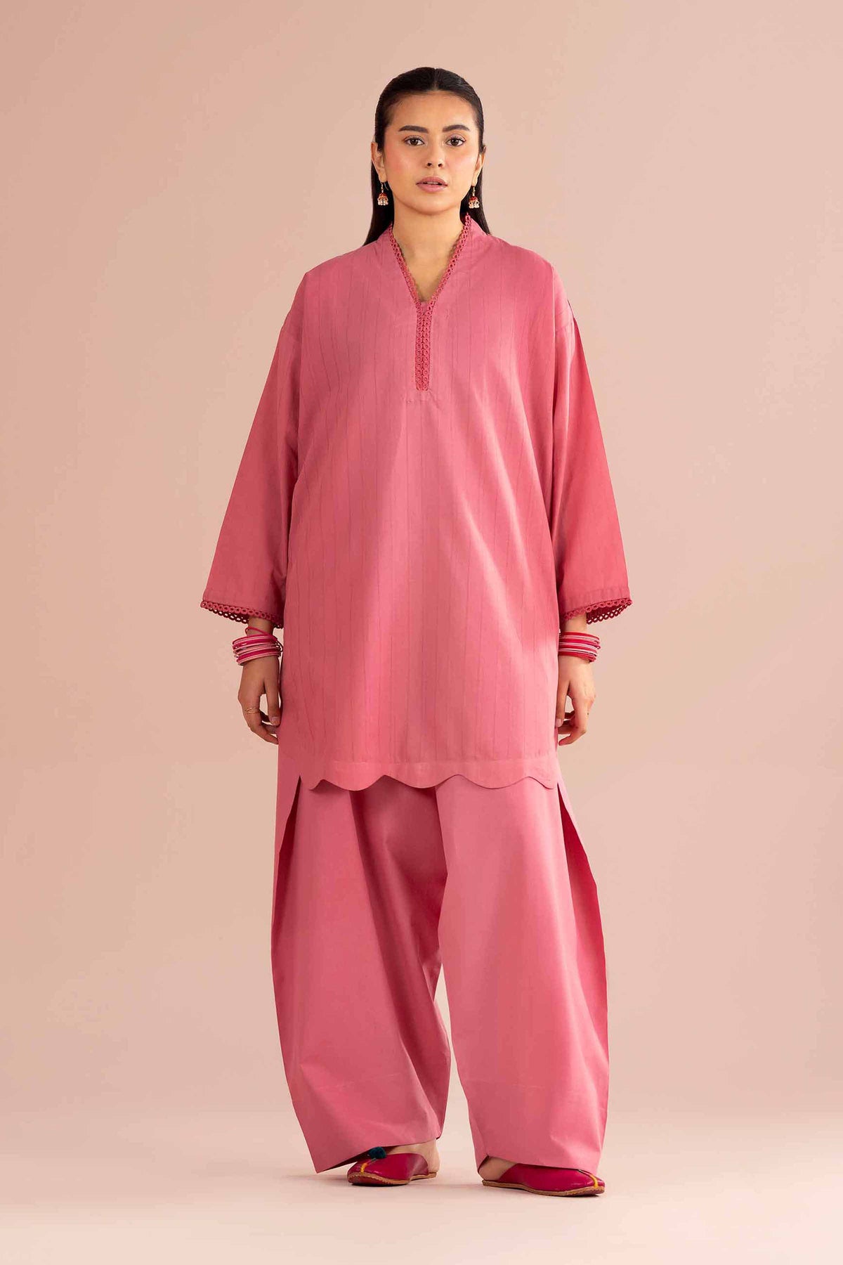 2 Piece - Solid Suit - PE26-36 Pink Dobby 2PC Solids Nishat Australia