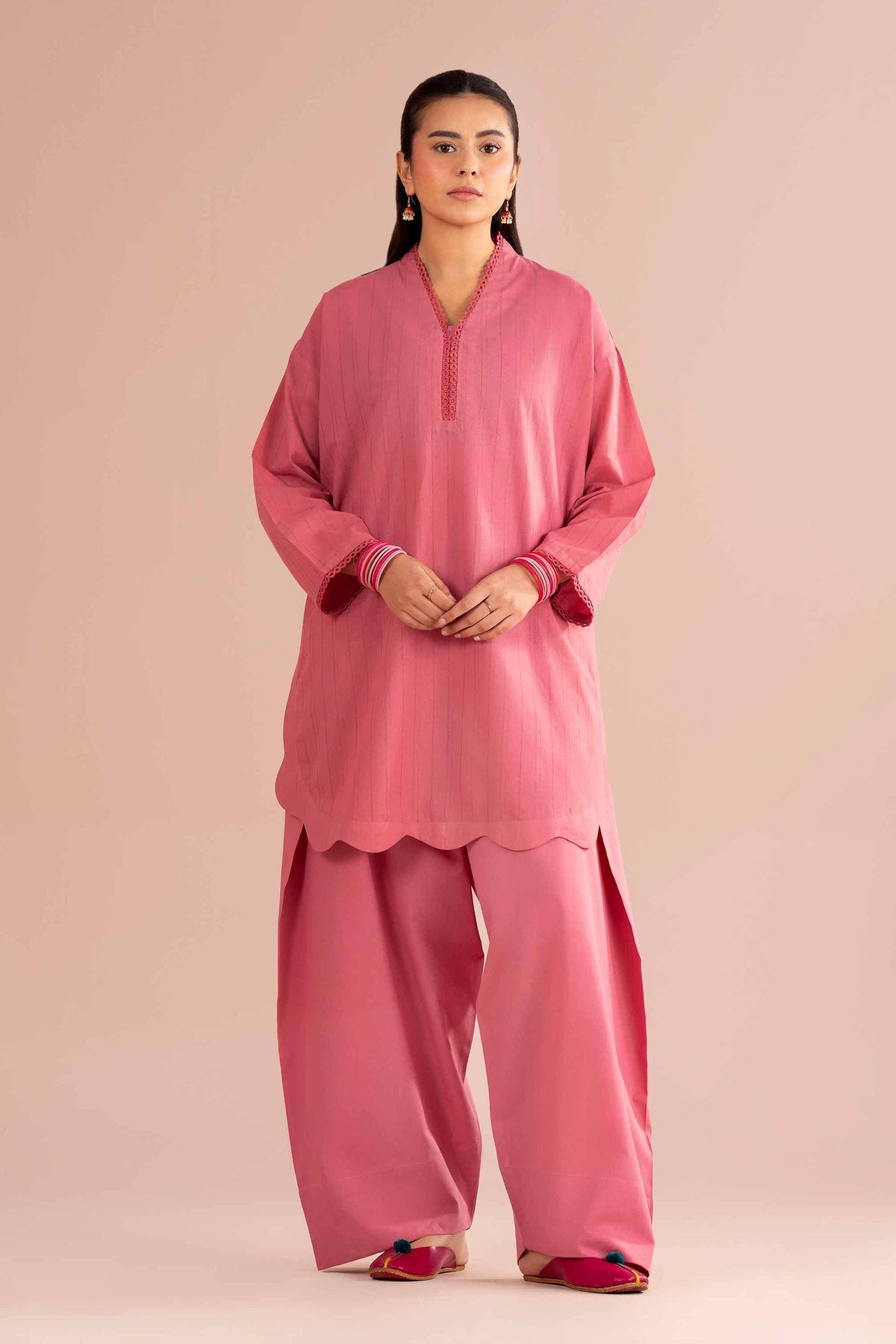 2 Piece - Solid Suit - PE26-36 Pink Dobby 2PC Solids Nishat Australia