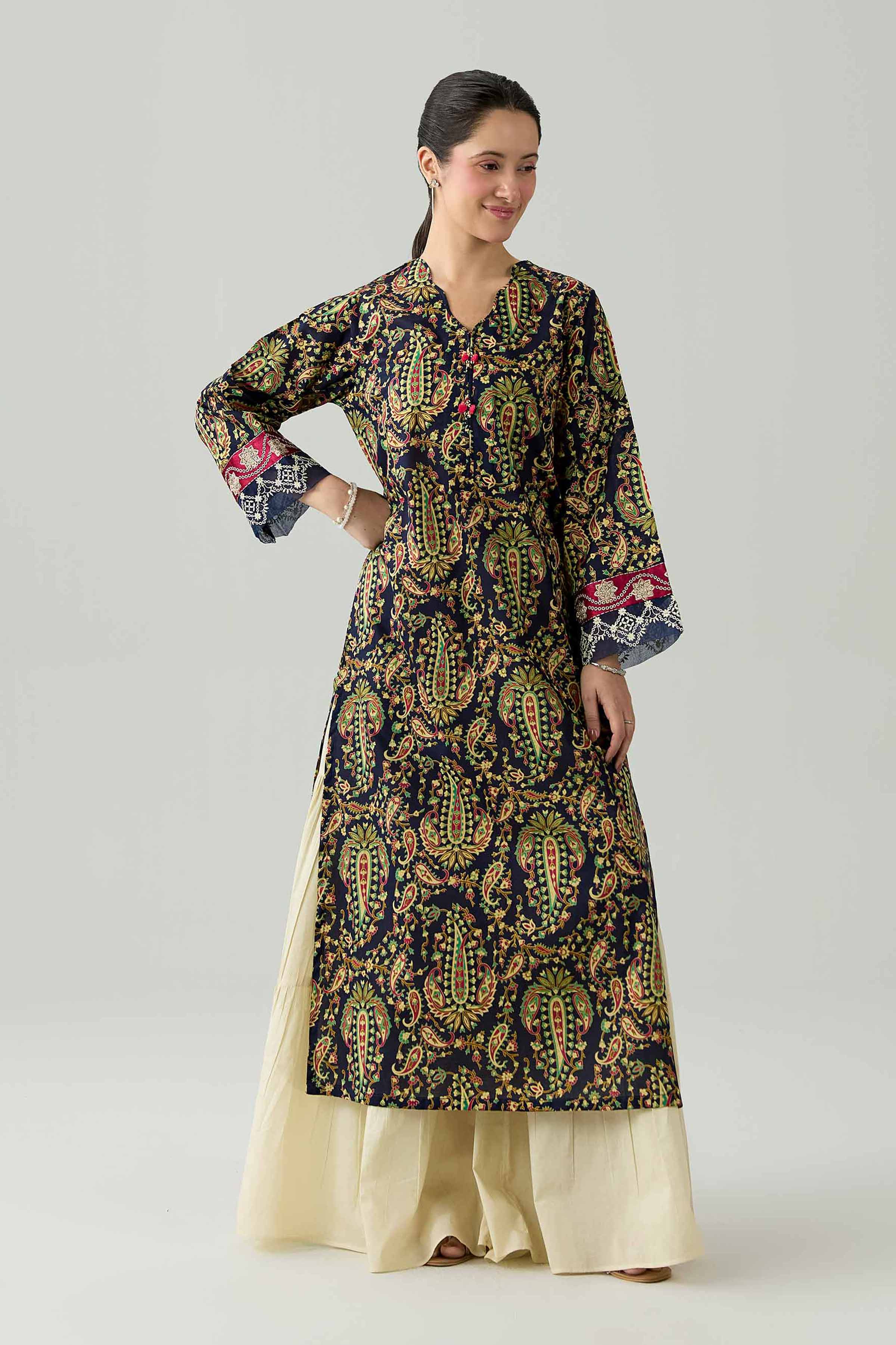 Printed Embroidered Shirt - PE26-373 Multi Lawn 1PC Embroidered Nishat Australia