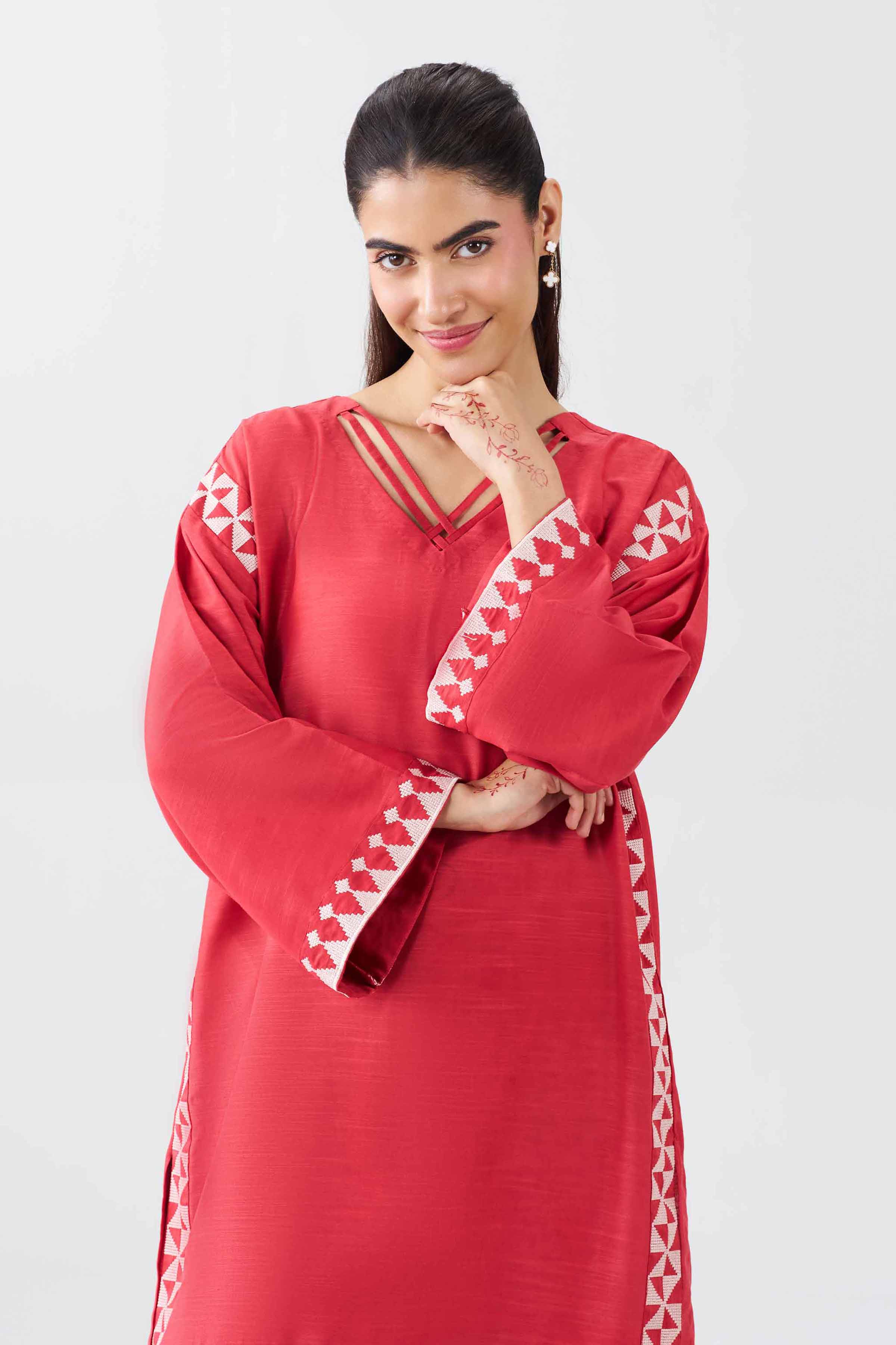 2 Piece - Embroidered Suit - PE26-393 Red Lawn 2PC Embroidered Nishat Australia