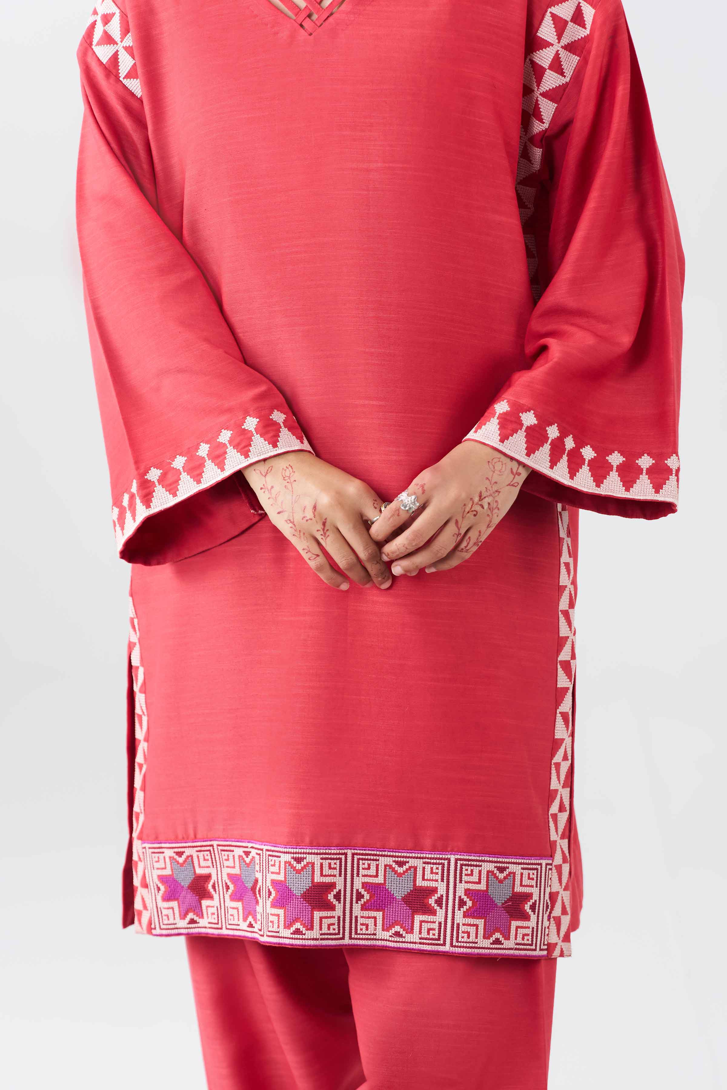 2 Piece - Embroidered Suit - PE26-393 Red Lawn 2PC Embroidered Nishat Australia