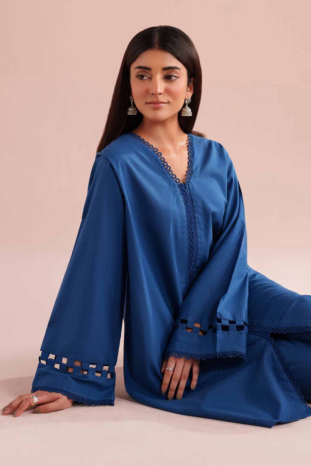 2 Piece - Solid Suit - PE26-41 Blue Cambric 2PC Solids Nishat Australia