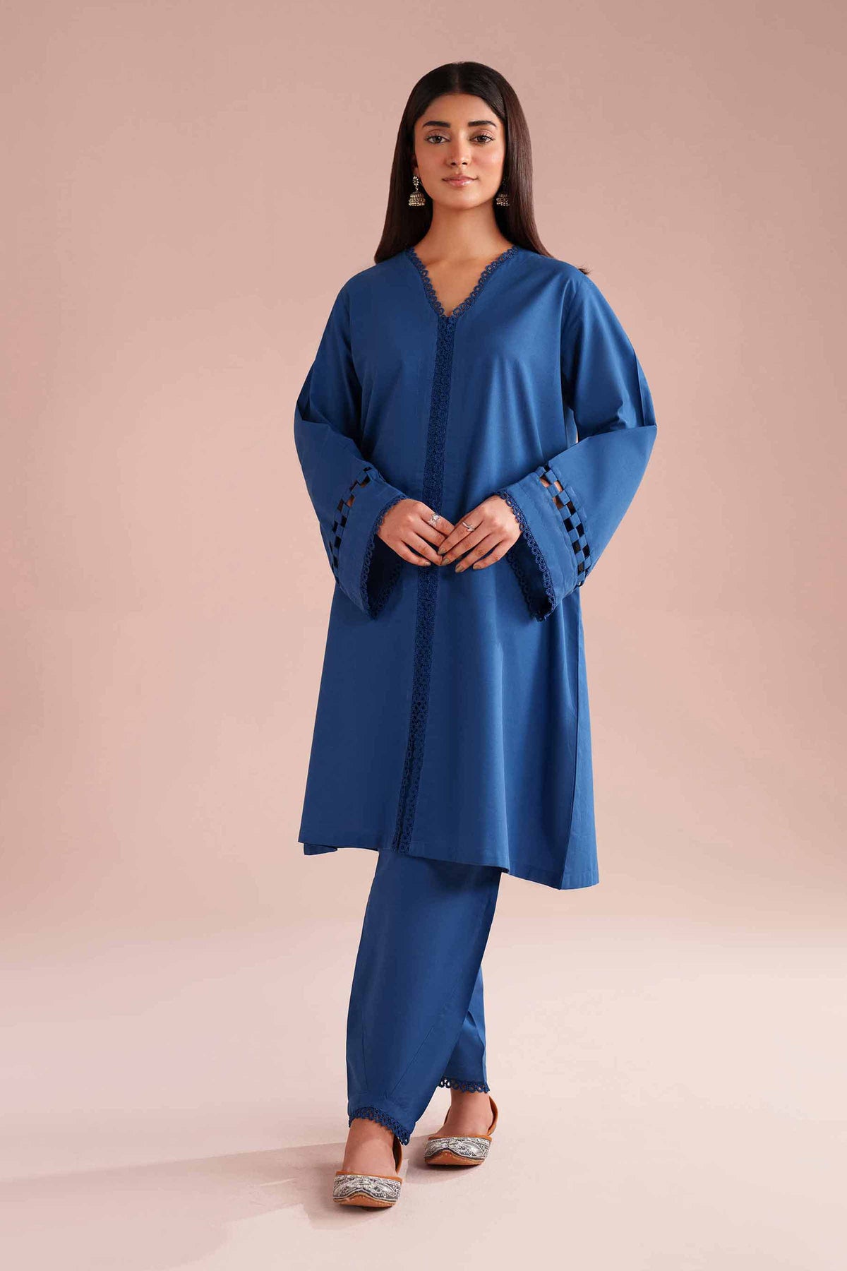 2 Piece - Solid Suit - PE26-41 Blue Cambric 2PC Solids Nishat Australia