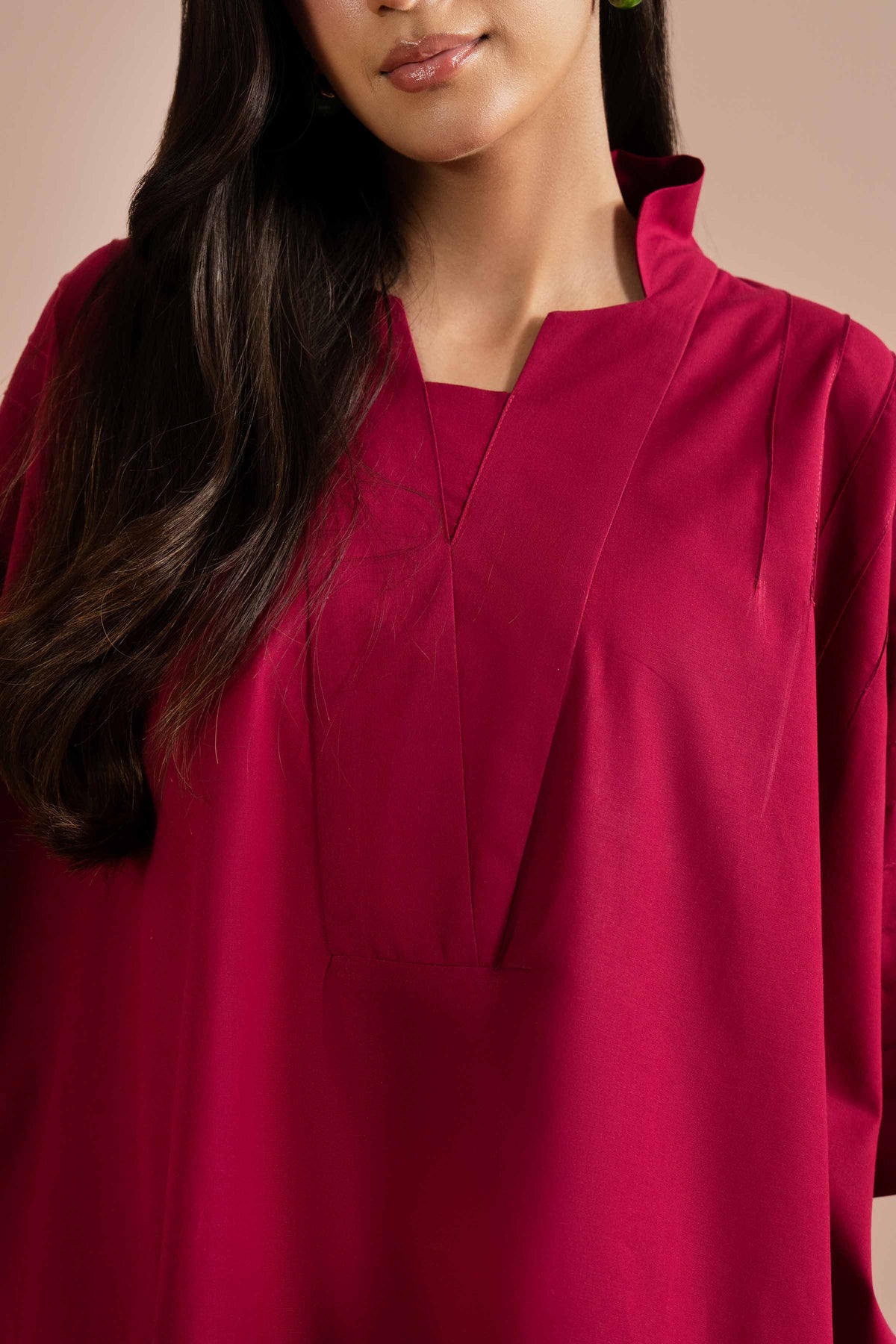 2 Piece - Solid Suit - PE26-42 Red Yarn Dyed 2PC Solids Nishat Australia
