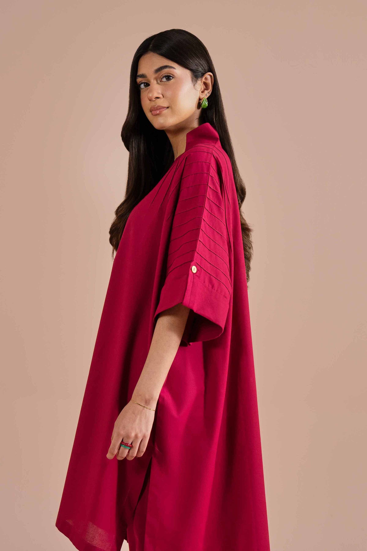 2 Piece - Solid Suit - PE26-42 Red Yarn Dyed 2PC Solids Nishat Australia
