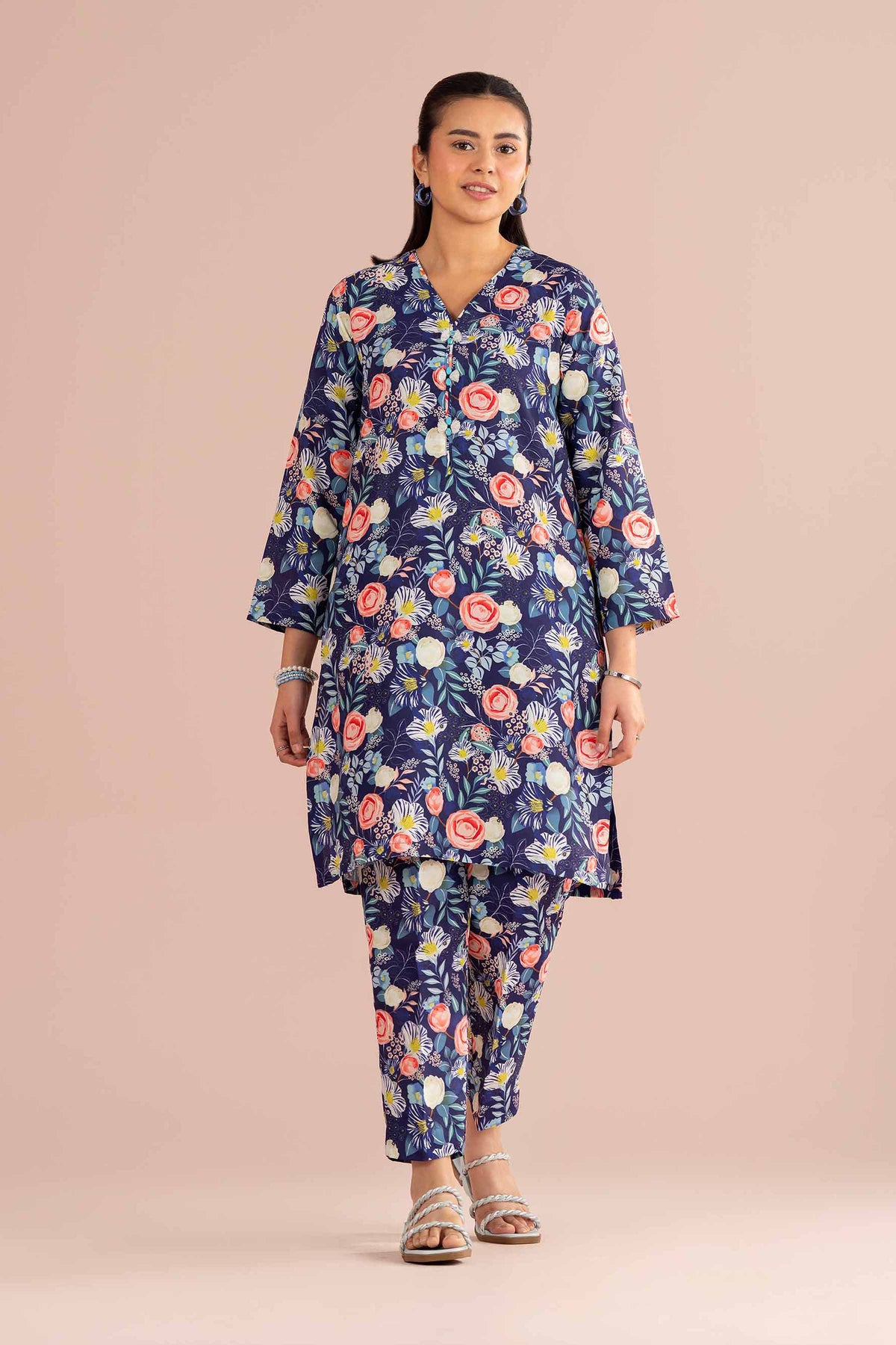 2 Piece - Printed Suit - PE26-424 Blue Lawn 2PC Printed Nishat Australia