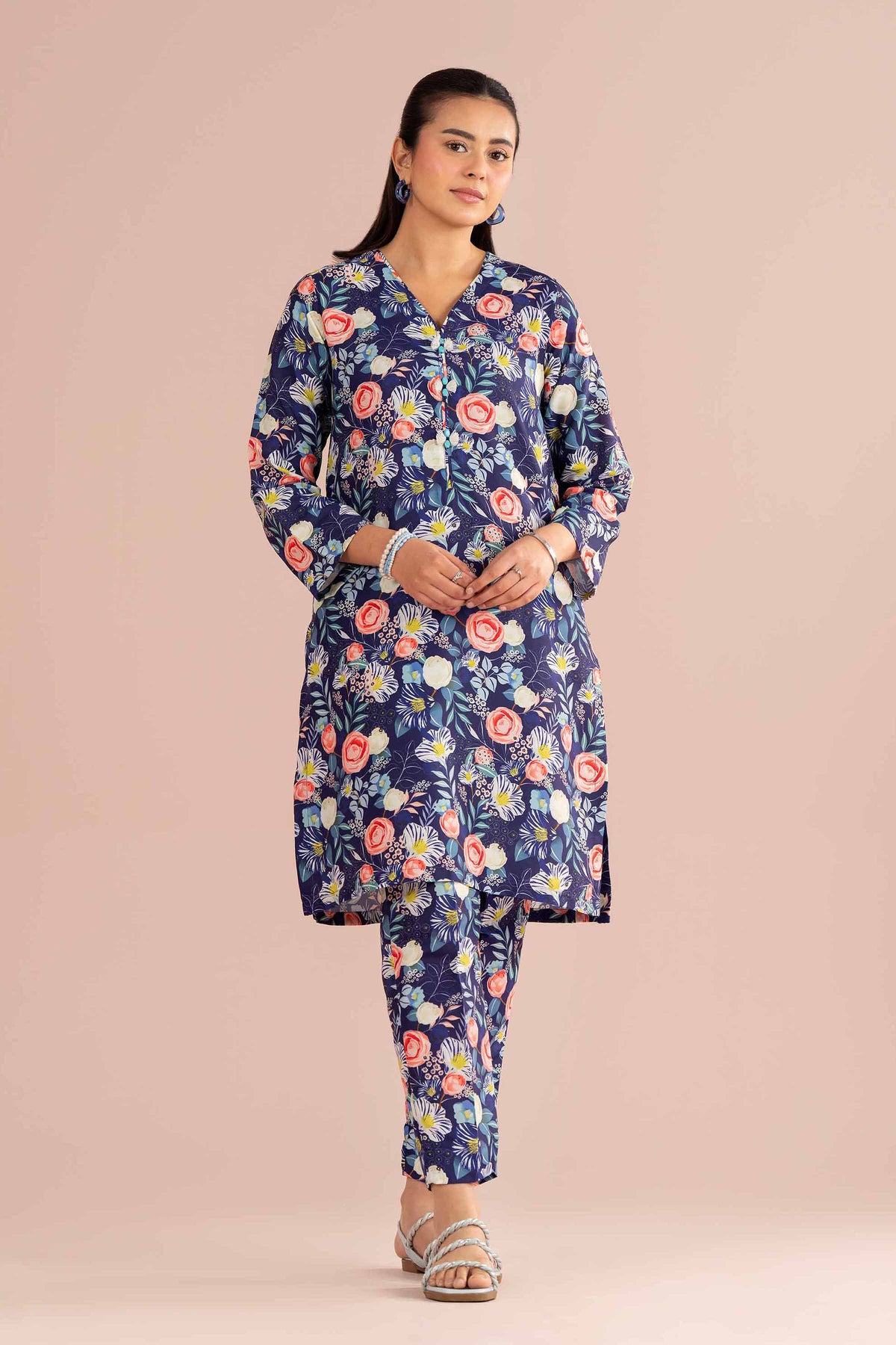 2 Piece - Printed Suit - PE26-424 Blue Lawn 2PC Printed Nishat Australia