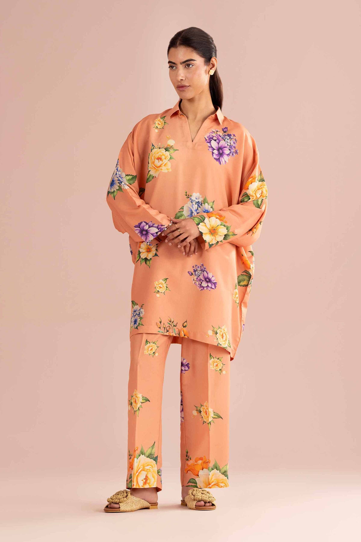 2 Piece - Printed Suit - PE26-429 Orange Lawn 2PC Printed Nishat Australia