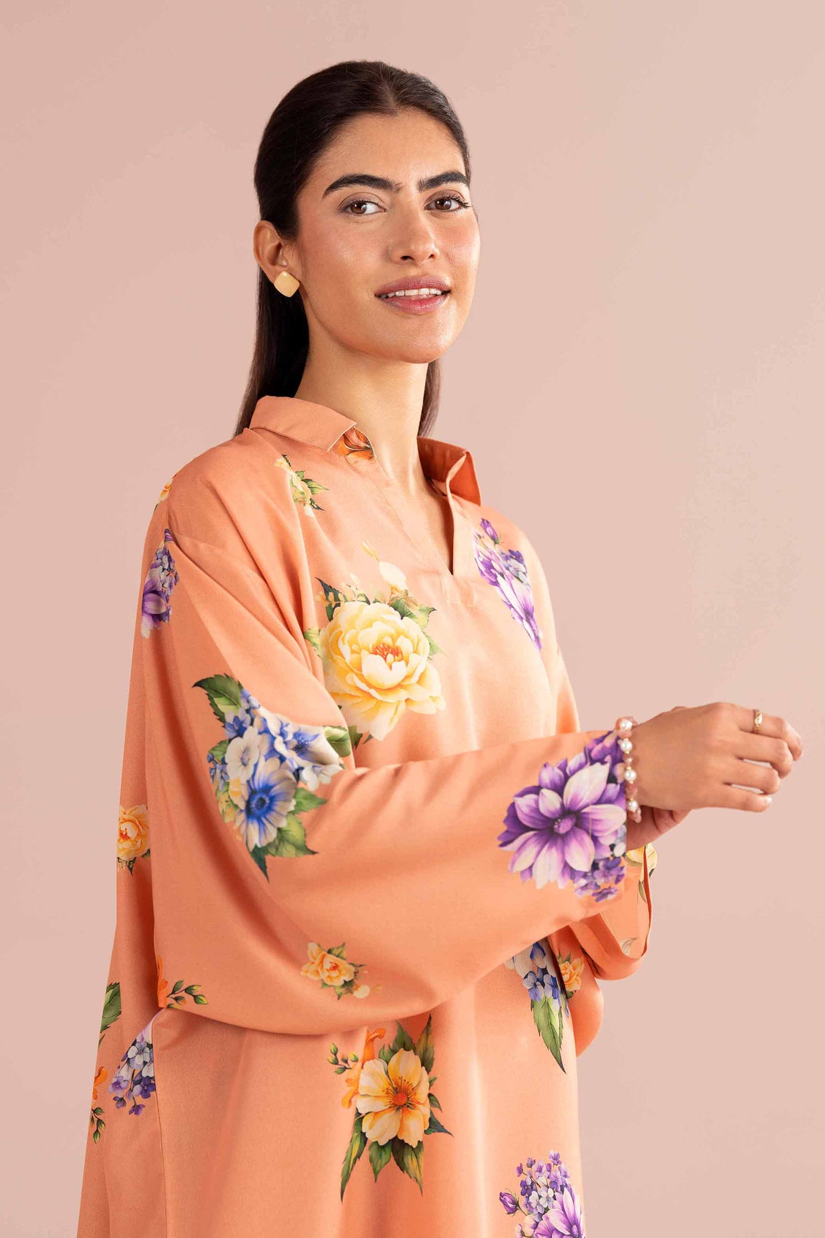2 Piece - Printed Suit - PE26-429 Orange Lawn 2PC Printed Nishat Australia