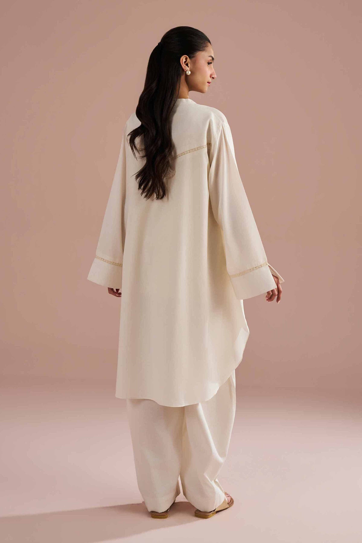 2 Piece - Solid Suit - PE26-43 White Plain 2PC Solids Nishat Australia