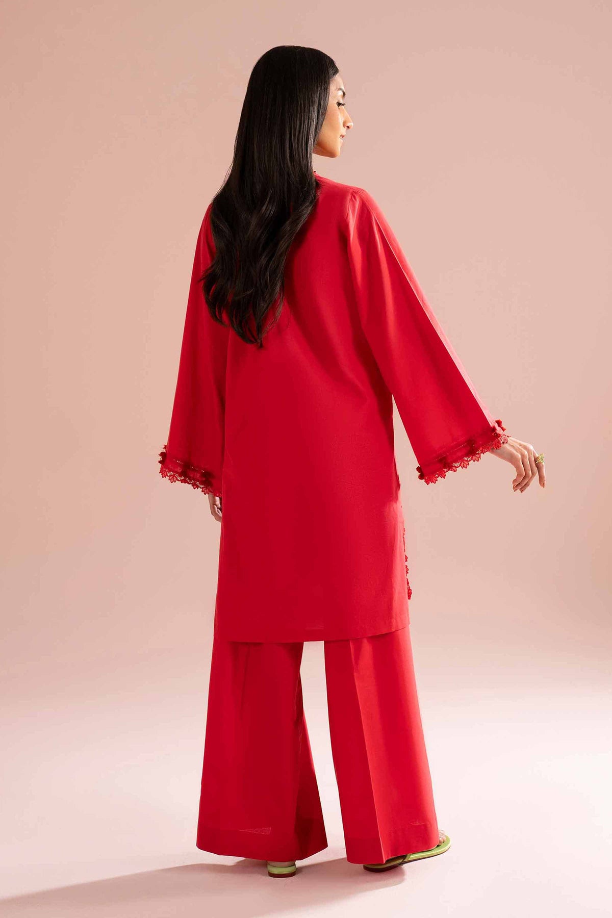 2 Piece - Solid Suit - PE26-44 Red Yarn Dyed 2PC Solids Nishat Australia