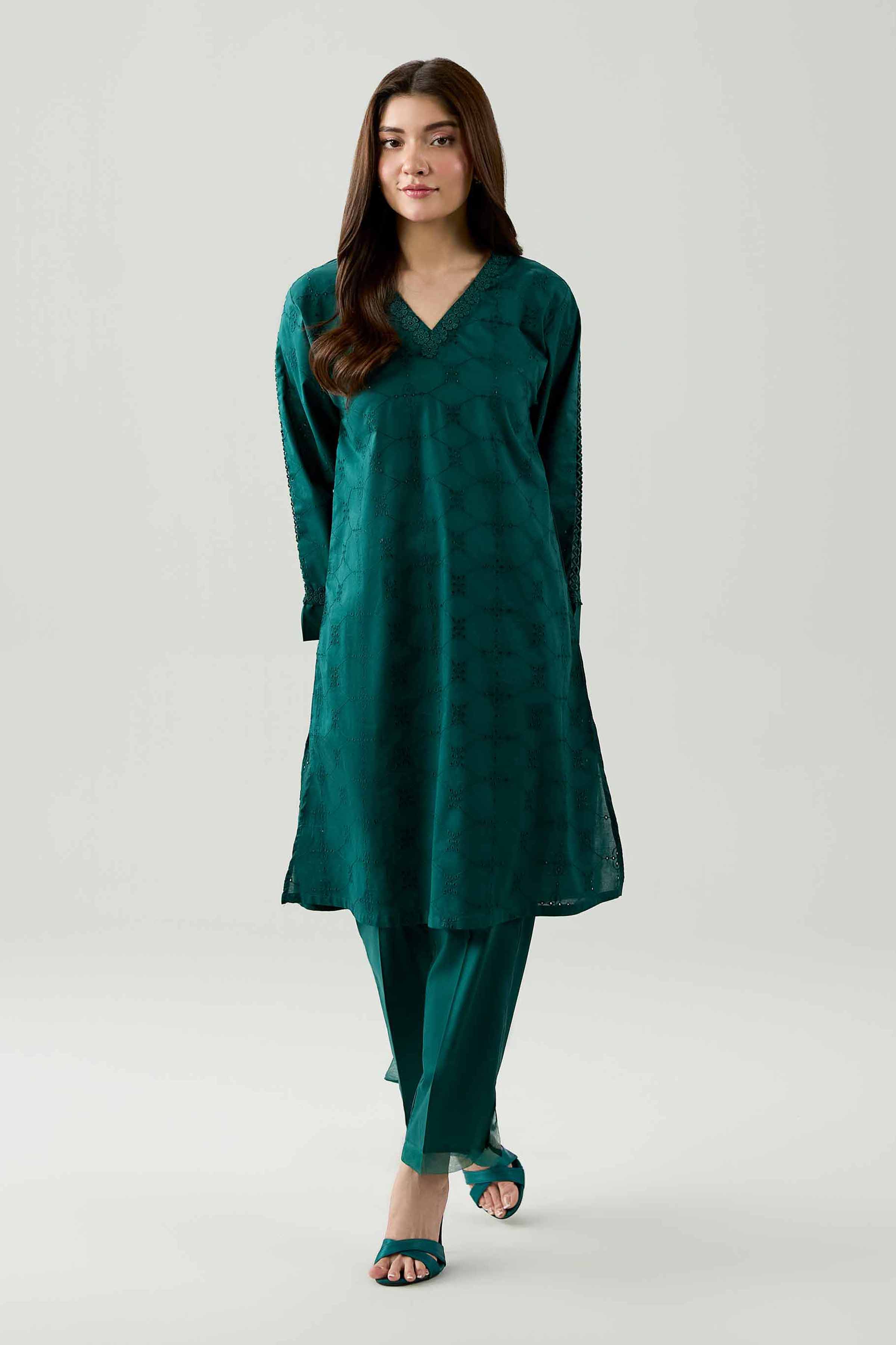 2 Piece - Embroidered Suit - PE26-470 Green Chicken Kari 2PC Embroidered Nishat Australia