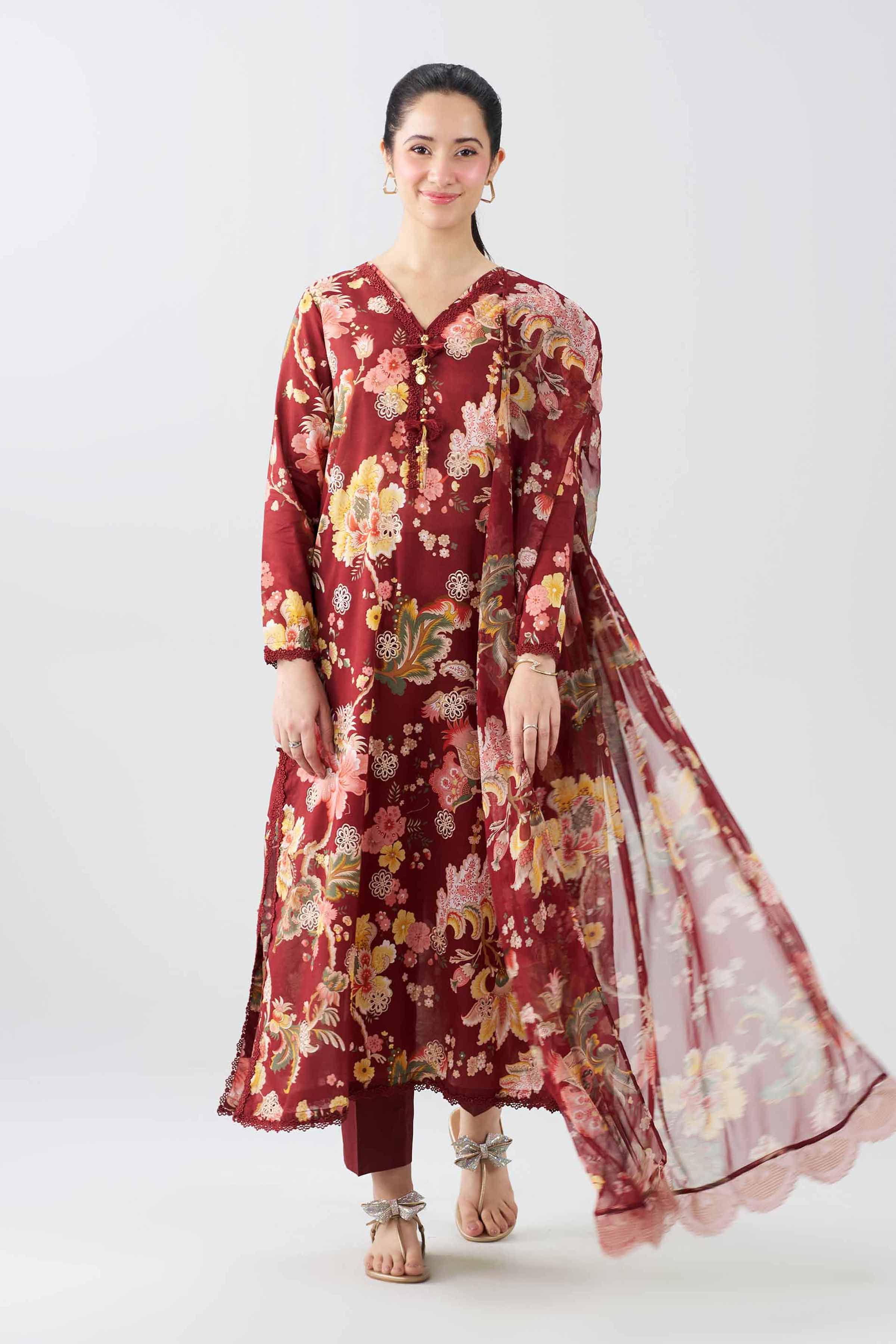 3 Piece - Printed Embroidered Suit - PE26-496 Multi Lawn 3PC Embroidered Nishat Australia