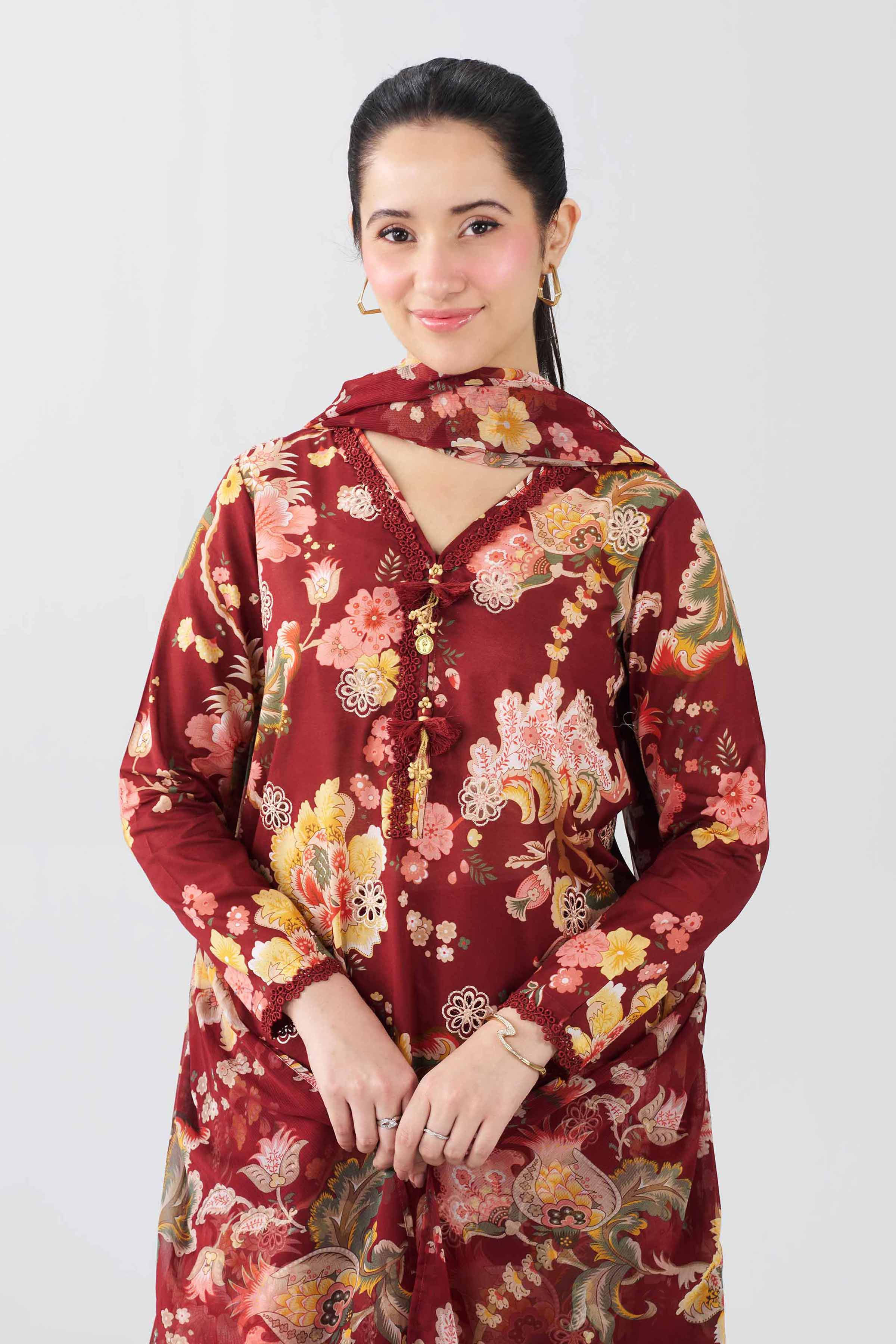 3 Piece - Printed Embroidered Suit - PE26-496 Multi Lawn 3PC Embroidered Nishat Australia