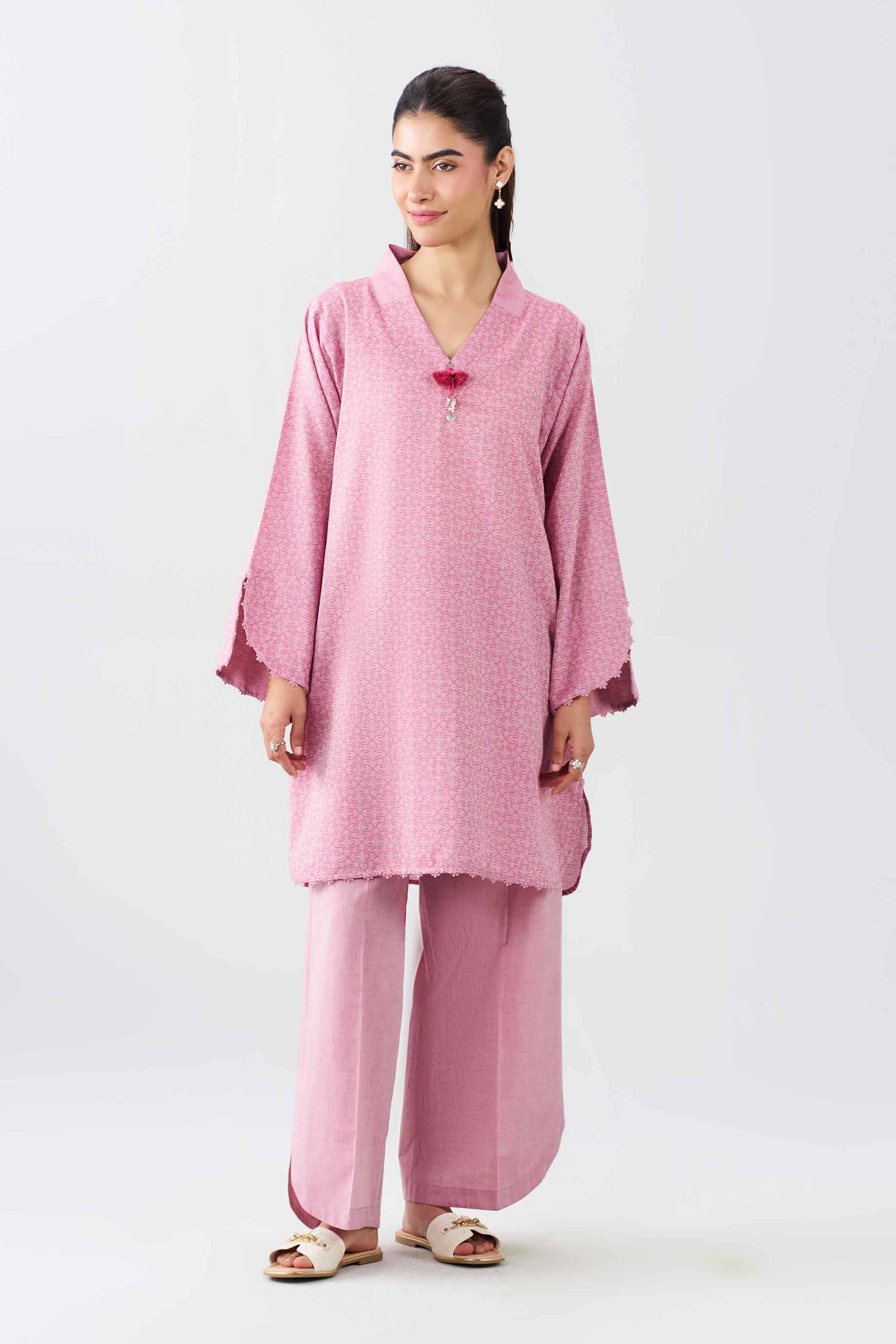 2 Piece - Printed Suit - PE26-530 Pink Jacquard 2PC Printed Nishat Australia