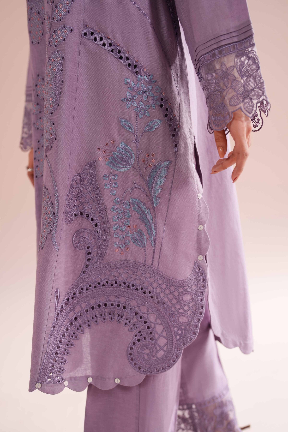 2 Piece - Embroidered Suit - PE26-54 Purple Linen 2PC Embroidered Nishat Australia