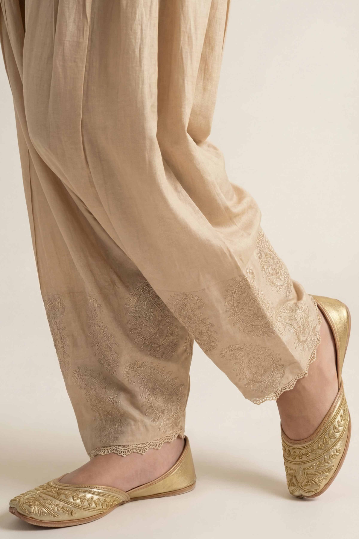 Embroidered Shalwar - PE26-644 Beige Cambric 1PC Embroidered Nishat Australia