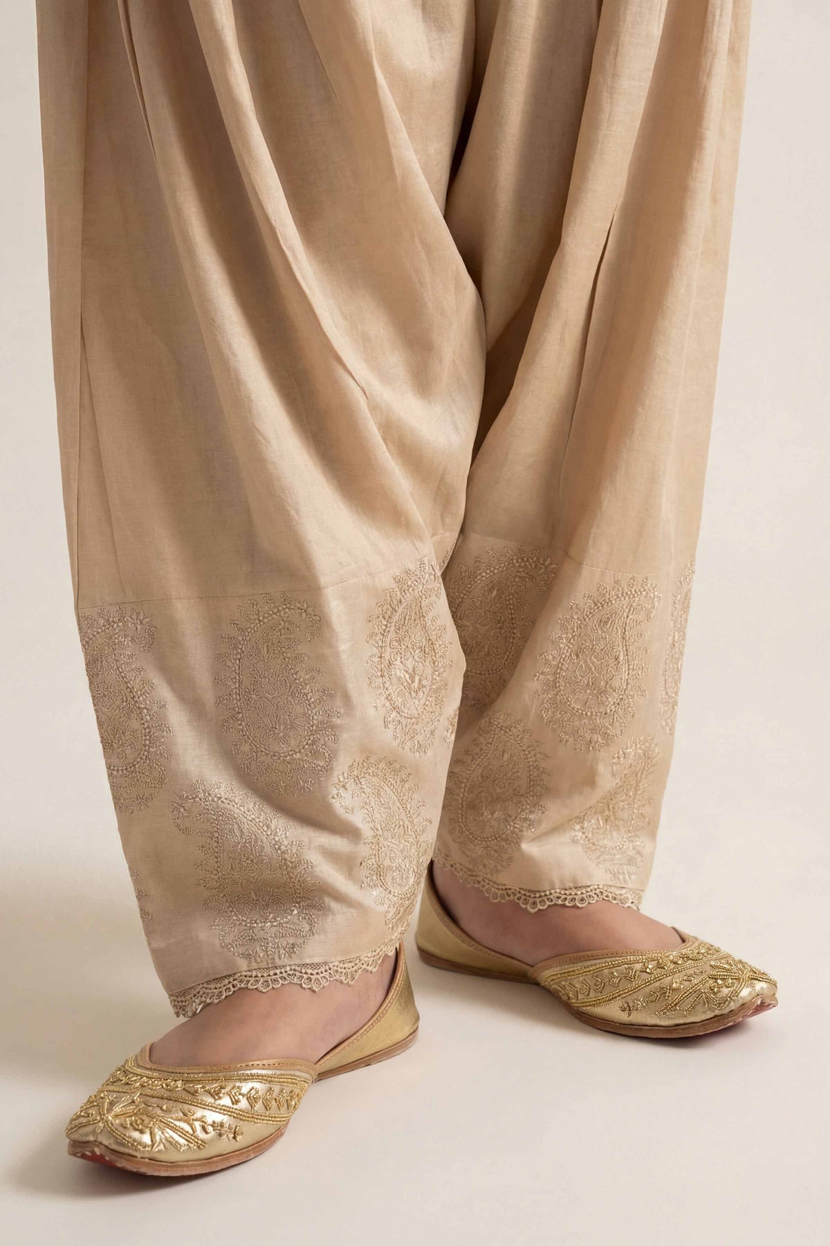 Embroidered Shalwar - PE26-644 Beige Cambric 1PC Embroidered Nishat Australia