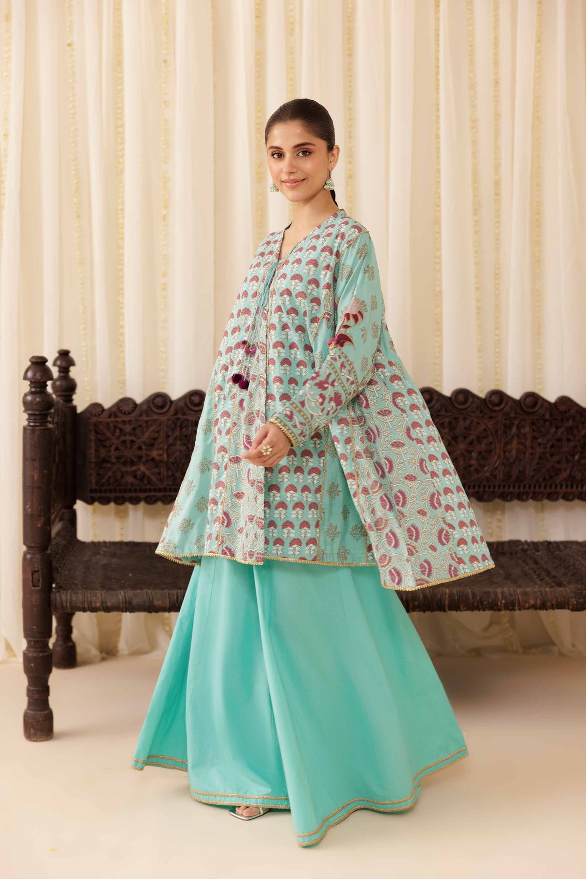 2 Piece - Printed Embroidered Suit - PFE25-47 Blue Viscose 2PC Embroidered Nishat Australia