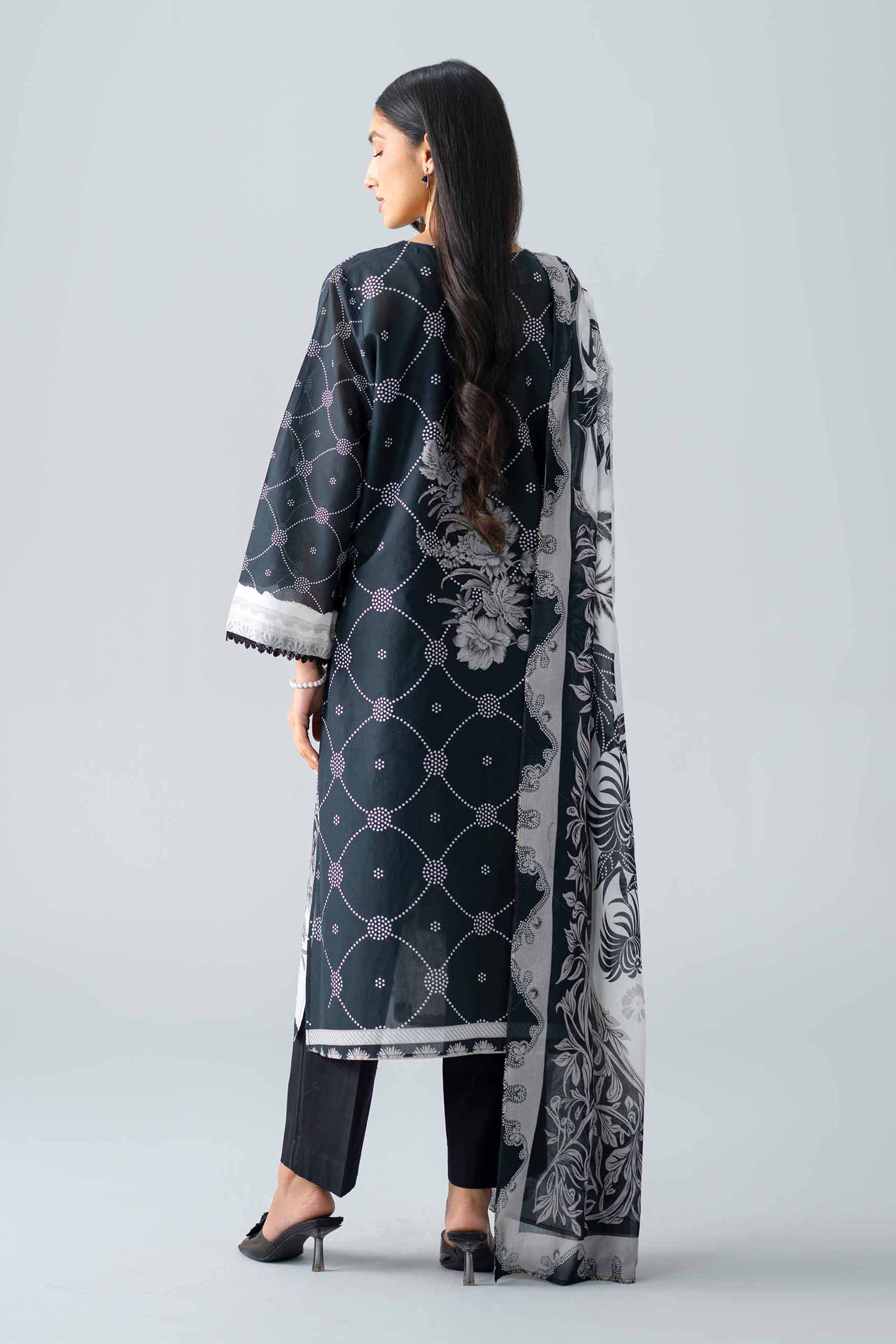 3 Piece - Printed Embroidered Suit - PMS26-05 Black Lawn 3PC Embroidered Nishat Australia