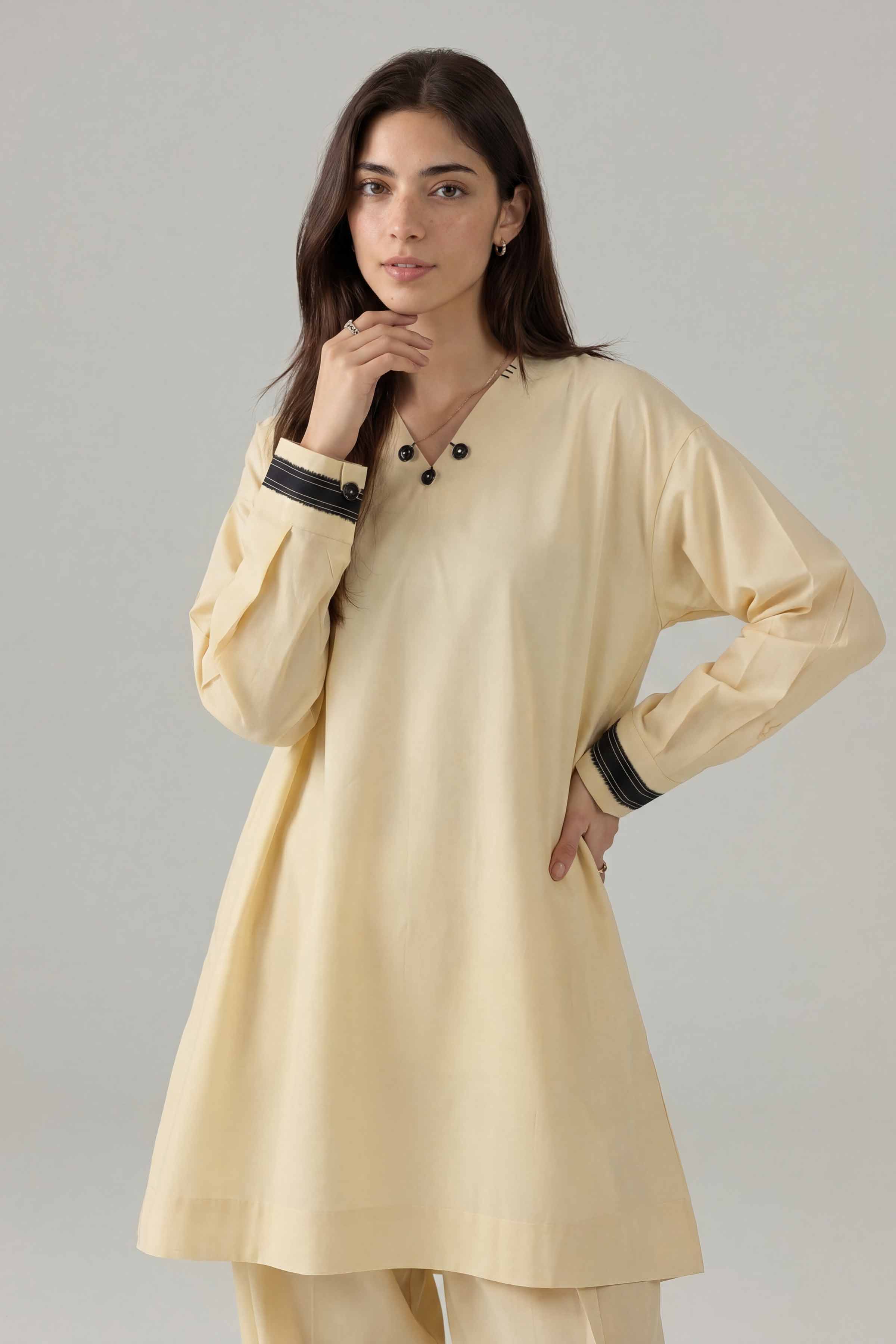 2 Piece - Solid Suit - PMS26-16 Beige Cambric 2PC Solids Nishat Australia