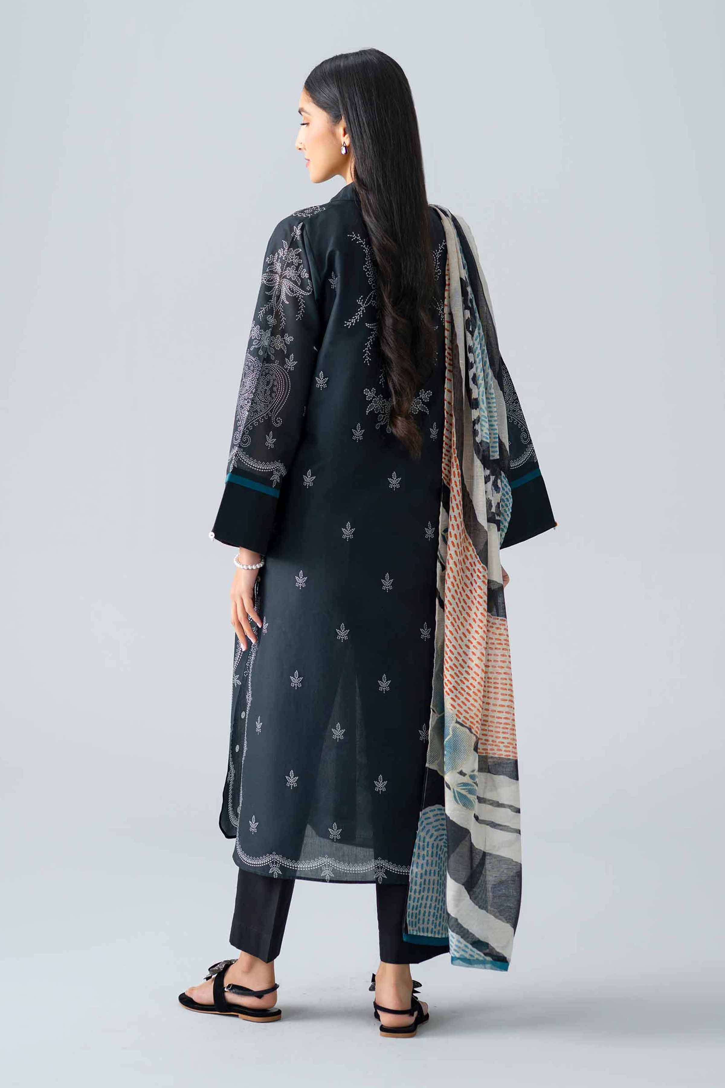 2 Piece - Printed Suit - PMS26-17 Black Lawn 2PC Printed Nishat Australia