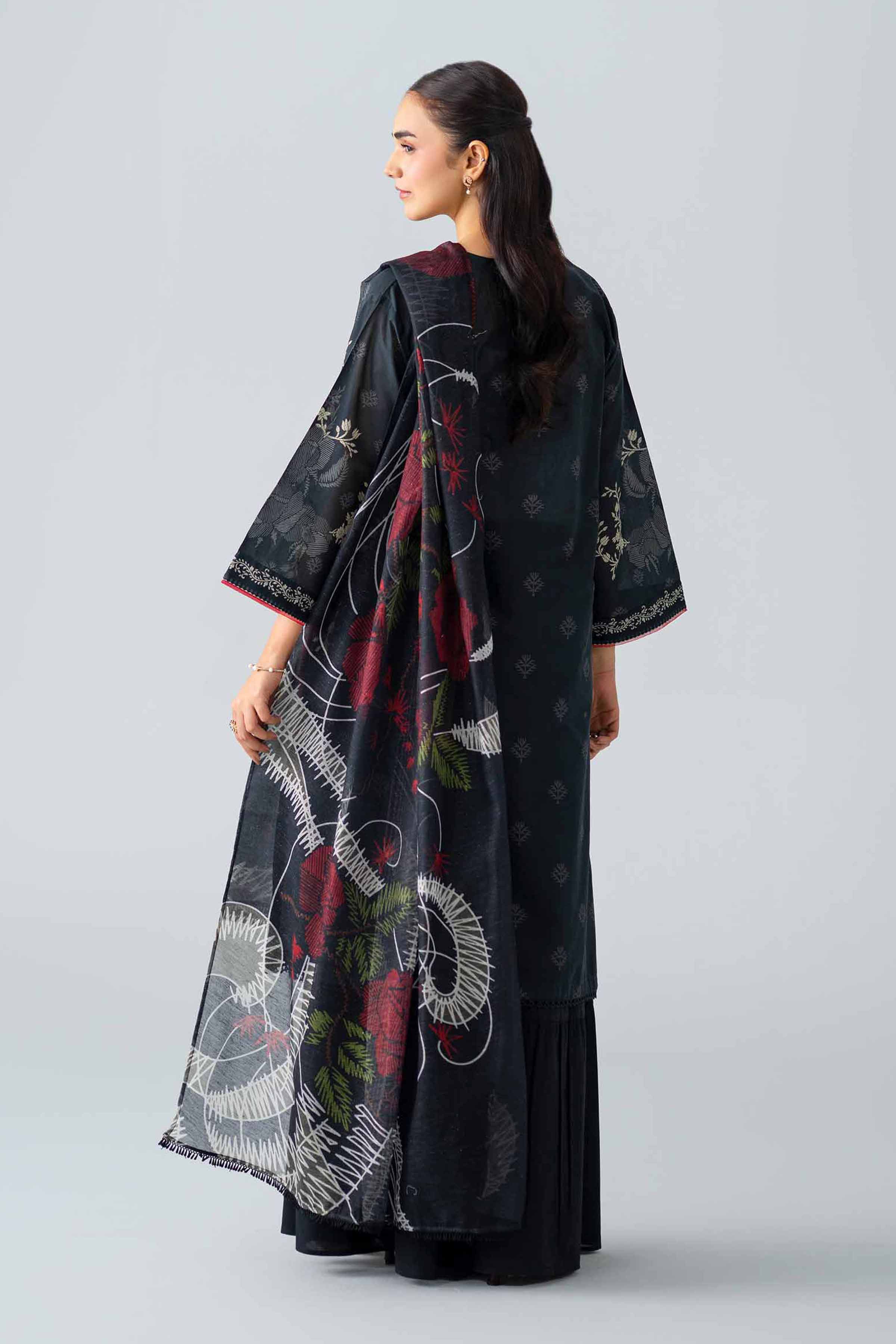 2 Piece - Printed Suit - PMS26-18 Black Lawn 2PC Printed Nishat Australia