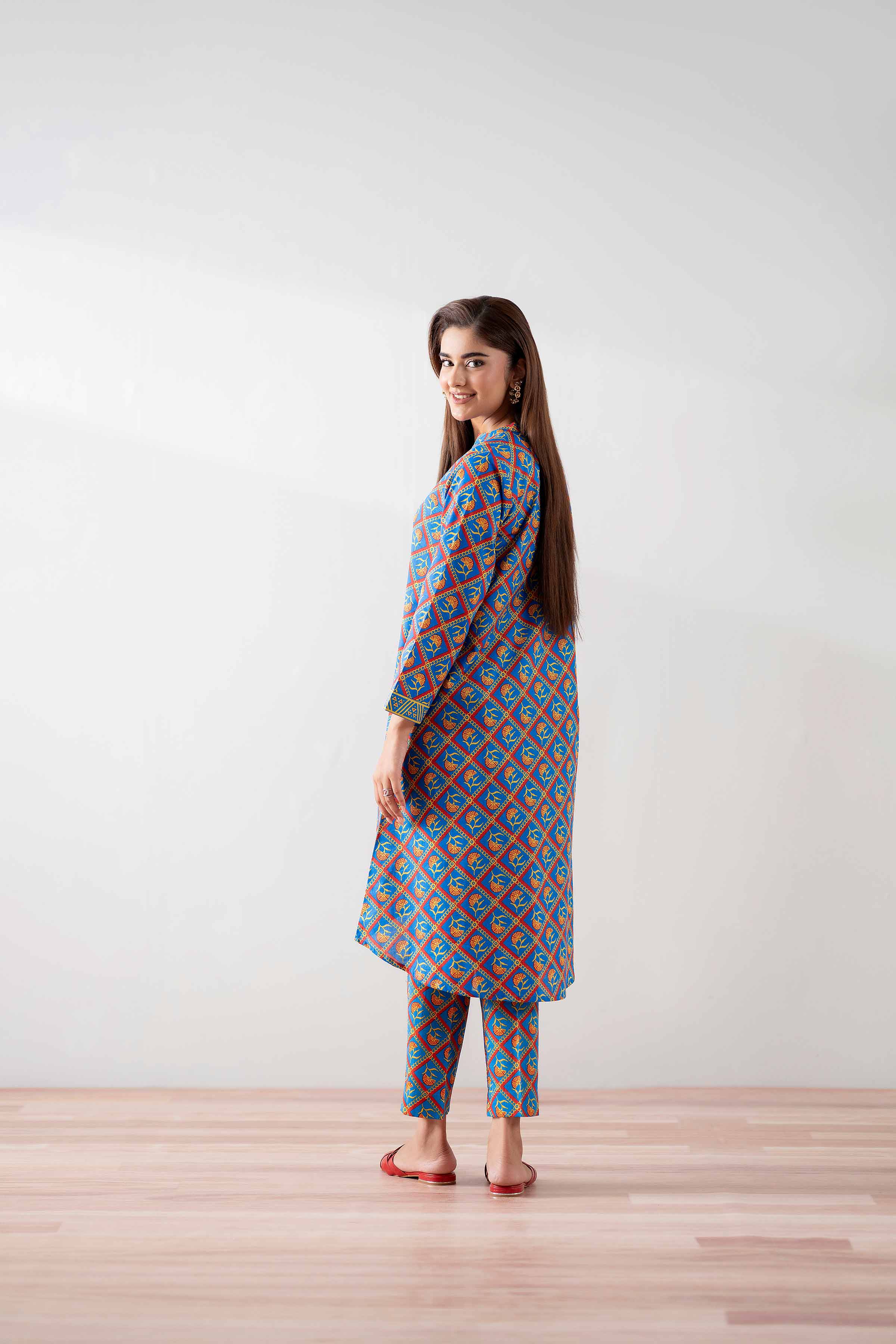 2 Piece - Printed Suit - PS25-141 READY TO WEAR Multi Cambric 2PC Printed