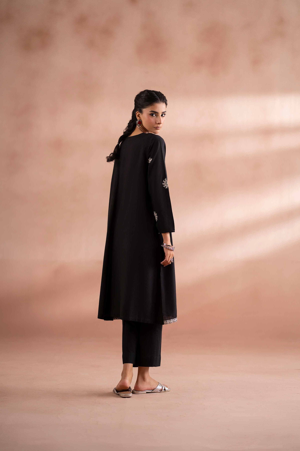 2 Piece - Embroidered Suit - PS25-206 Black Yarn Dyed 2PC Embroidered Nishat Australia