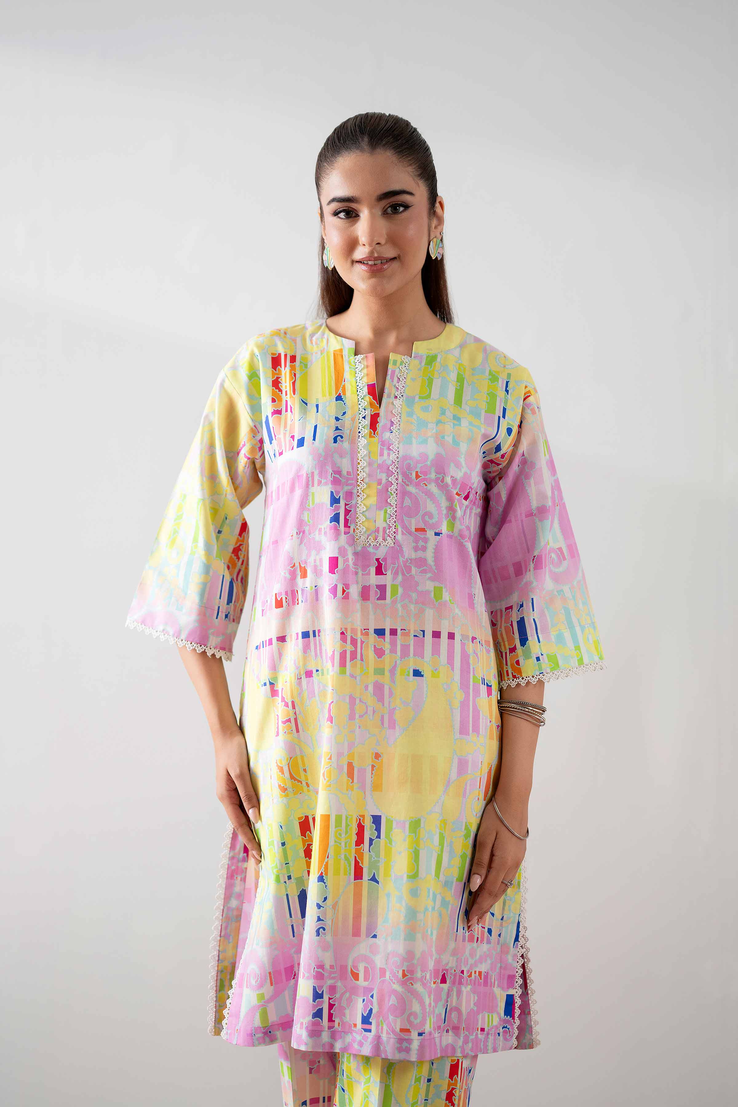 2 Piece - Printed Suit - PS25-226 READY TO WEAR Multi Cambric 2PC Printed