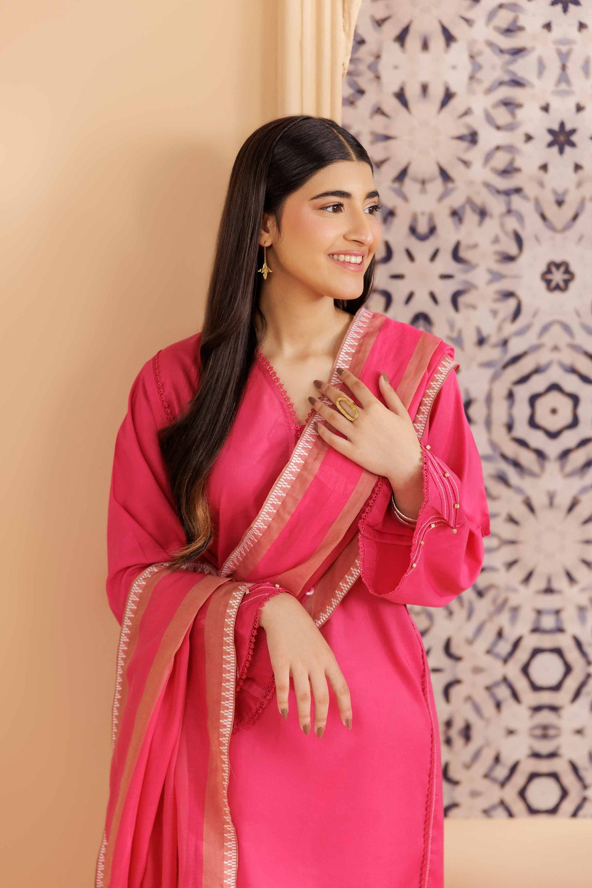 2 Piece - Basic Suit - PS25-256 Pink Cambric 2PC Solids Nishat Australia