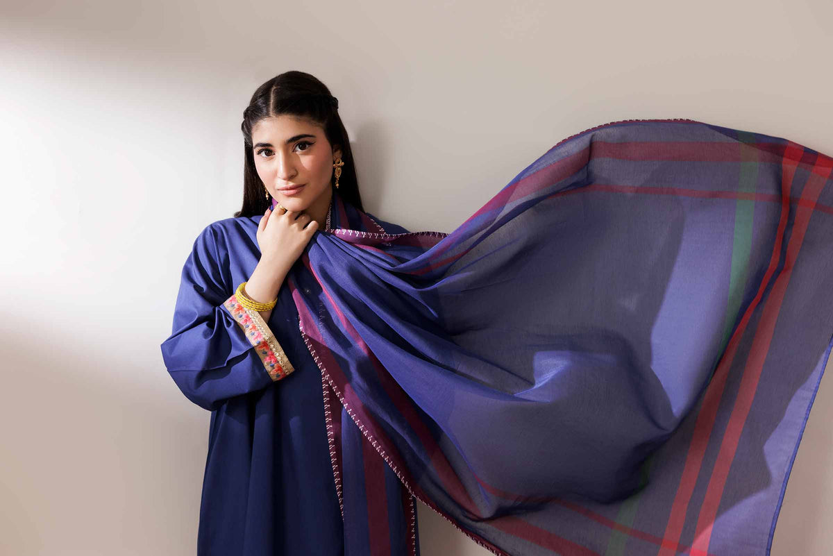 2 Piece - Basic Suit - PS25-260 Blue Cambric 2PC Solids Nishat Australia