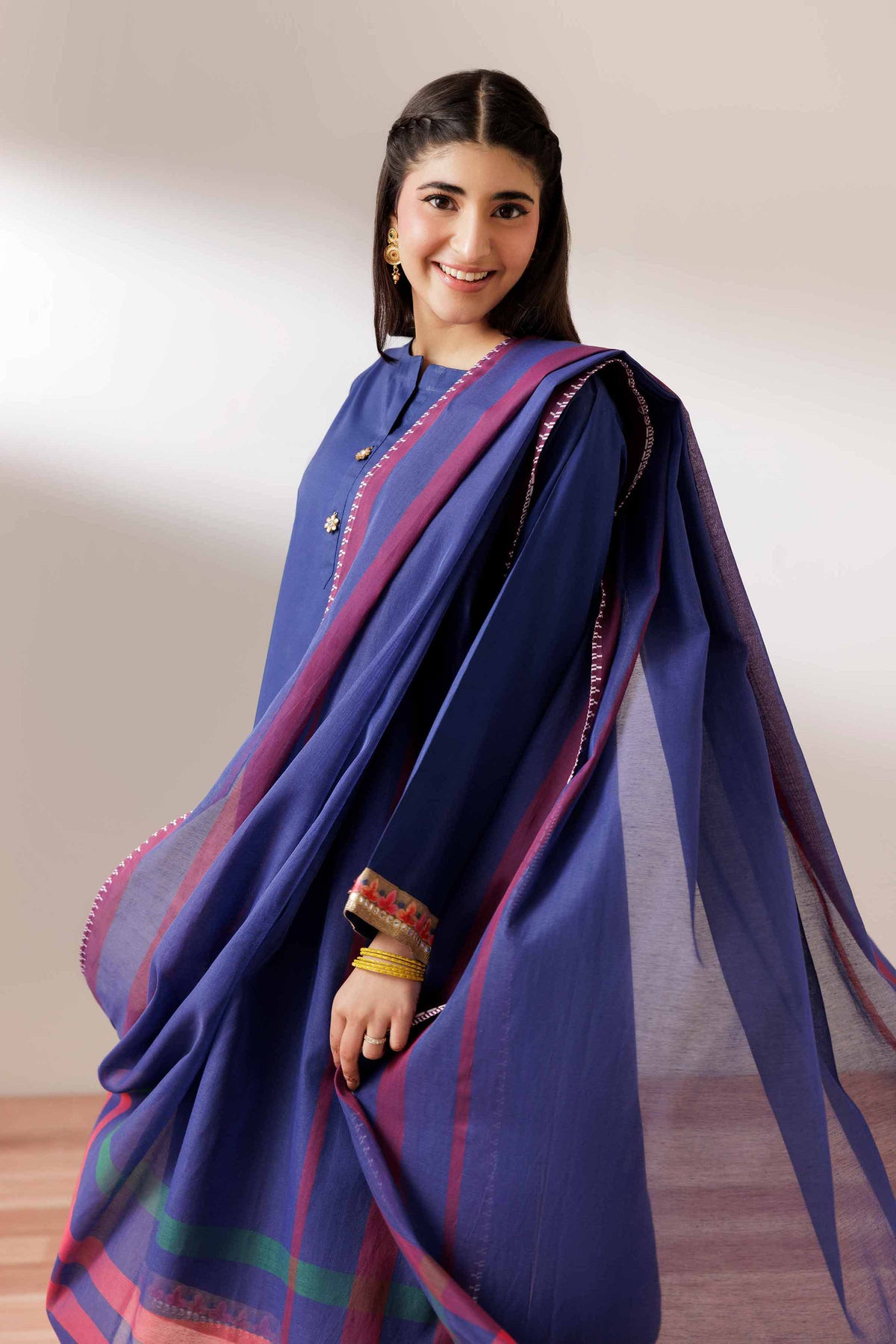 2 Piece - Basic Suit - PS25-260 Blue Cambric 2PC Solids Nishat Australia