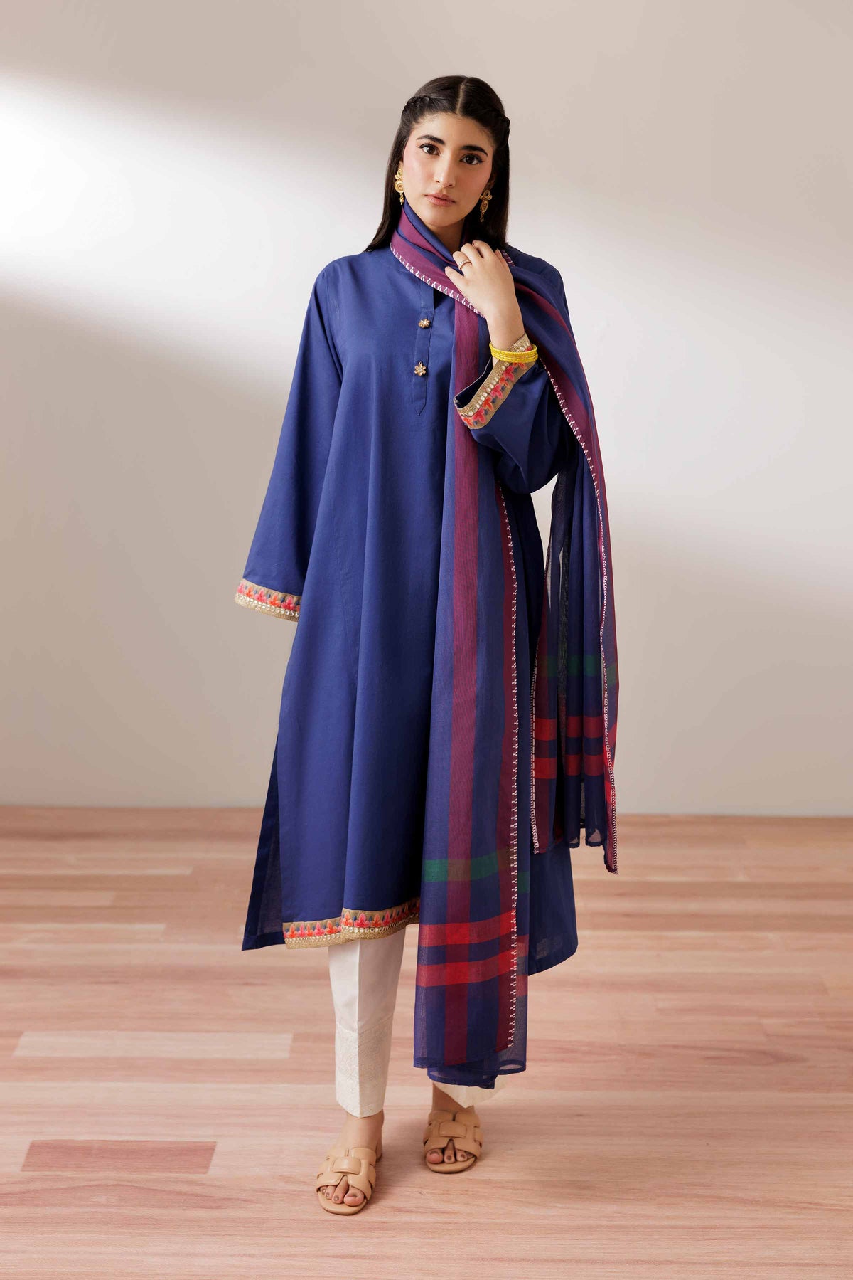2 Piece - Basic Suit - PS25-260 Blue Cambric 2PC Solids Nishat Australia