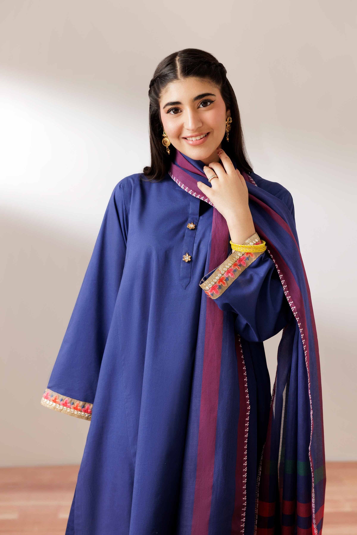 2 Piece - Basic Suit - PS25-260 Blue Cambric 2PC Solids Nishat Australia