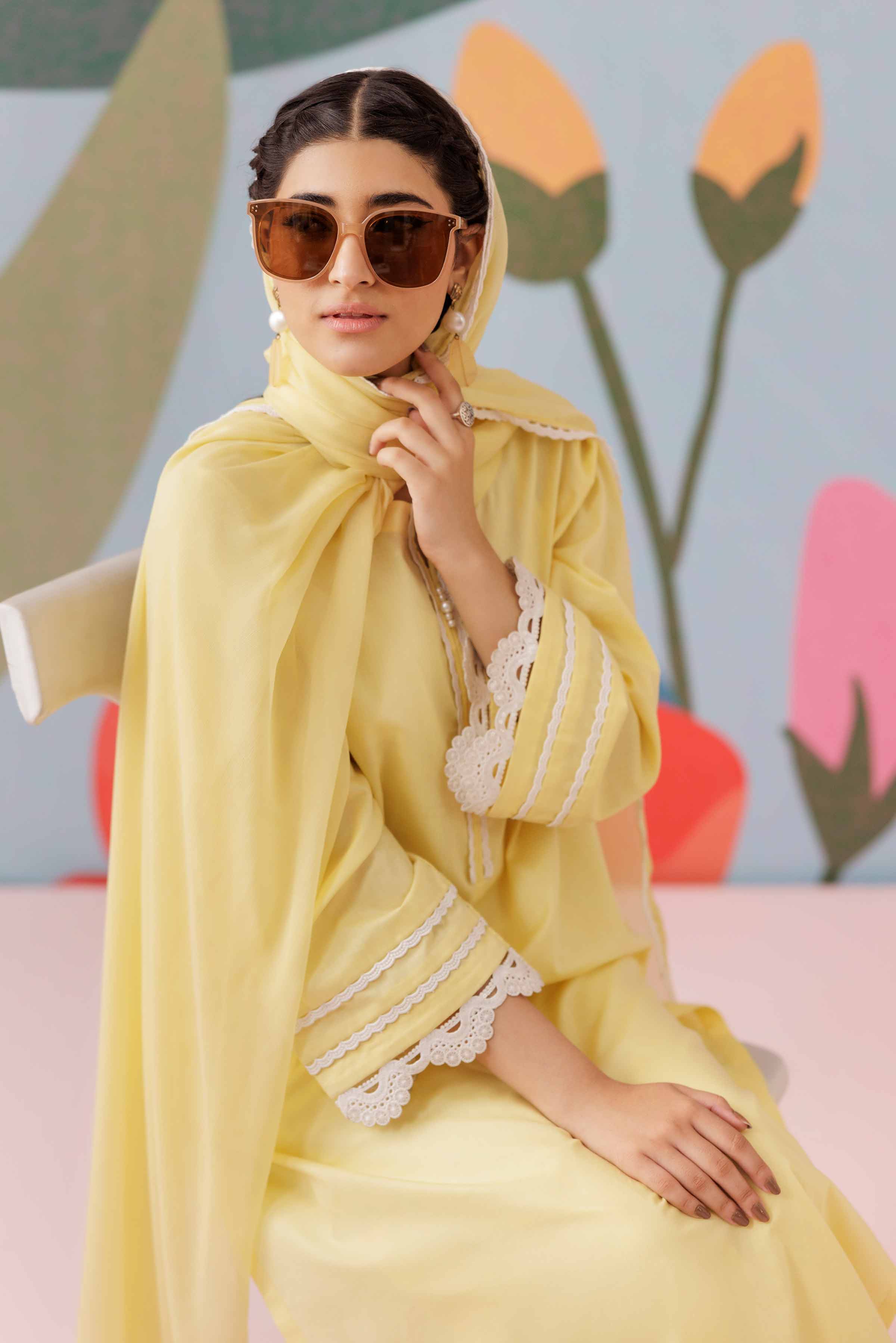 2 Piece - Basic Suit - PS25-261 READY TO WEAR Yellow Cambric 2PC Solids