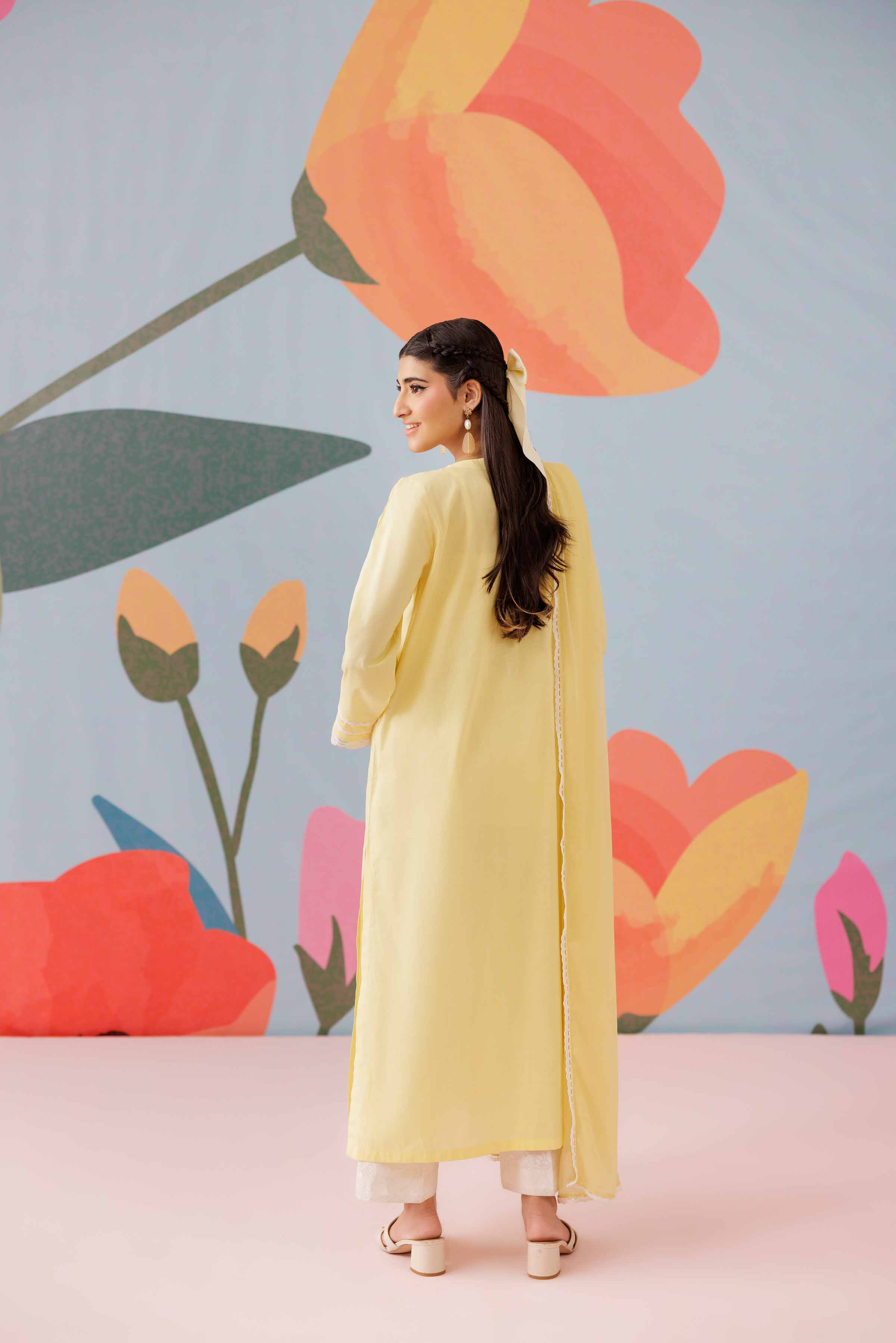 2 Piece - Basic Suit - PS25-261 READY TO WEAR Yellow Cambric 2PC Solids