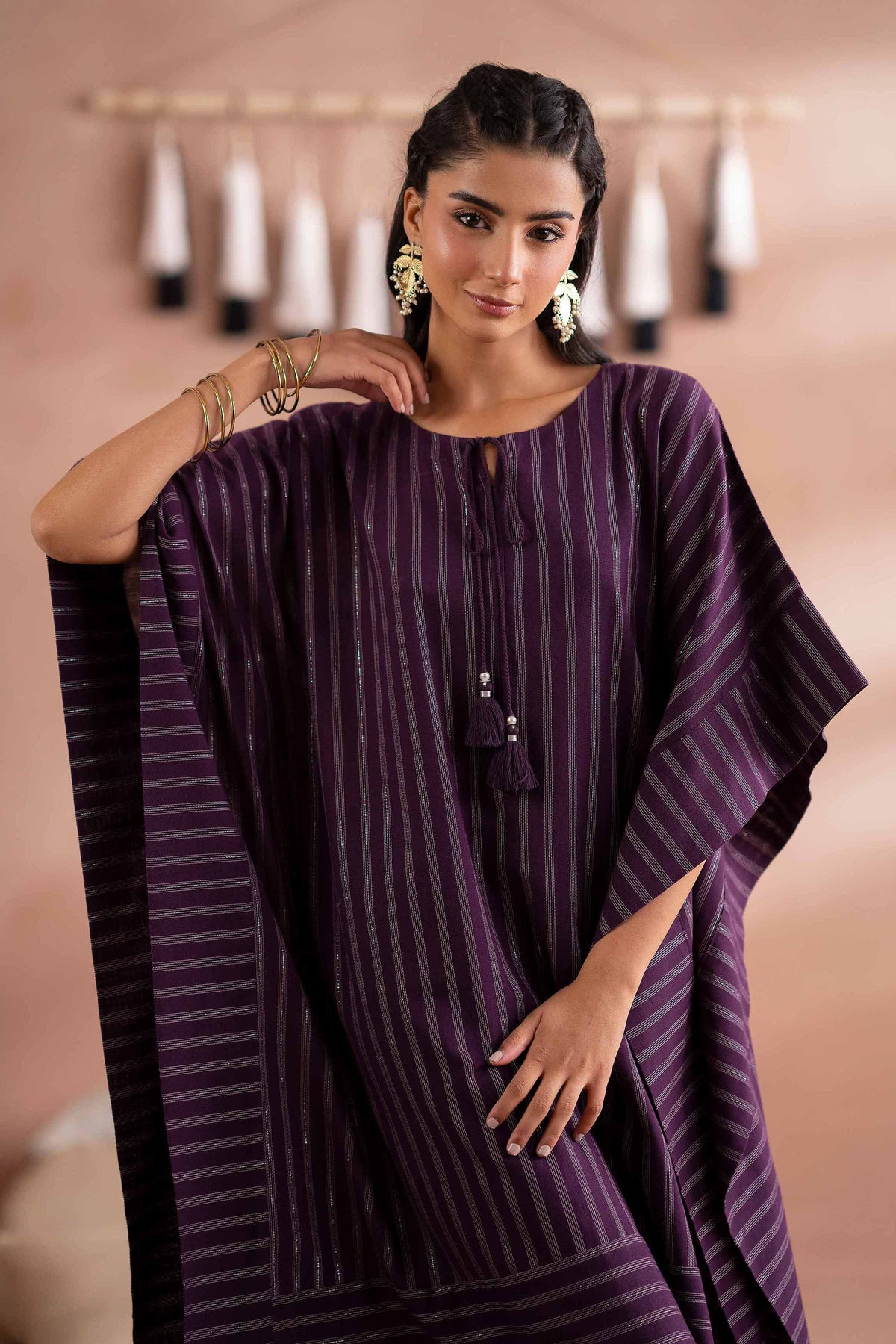 2 Piece - Basic Suit - PS25-74 Purple Yarn Dyed 2PC Solids Nishat Australia