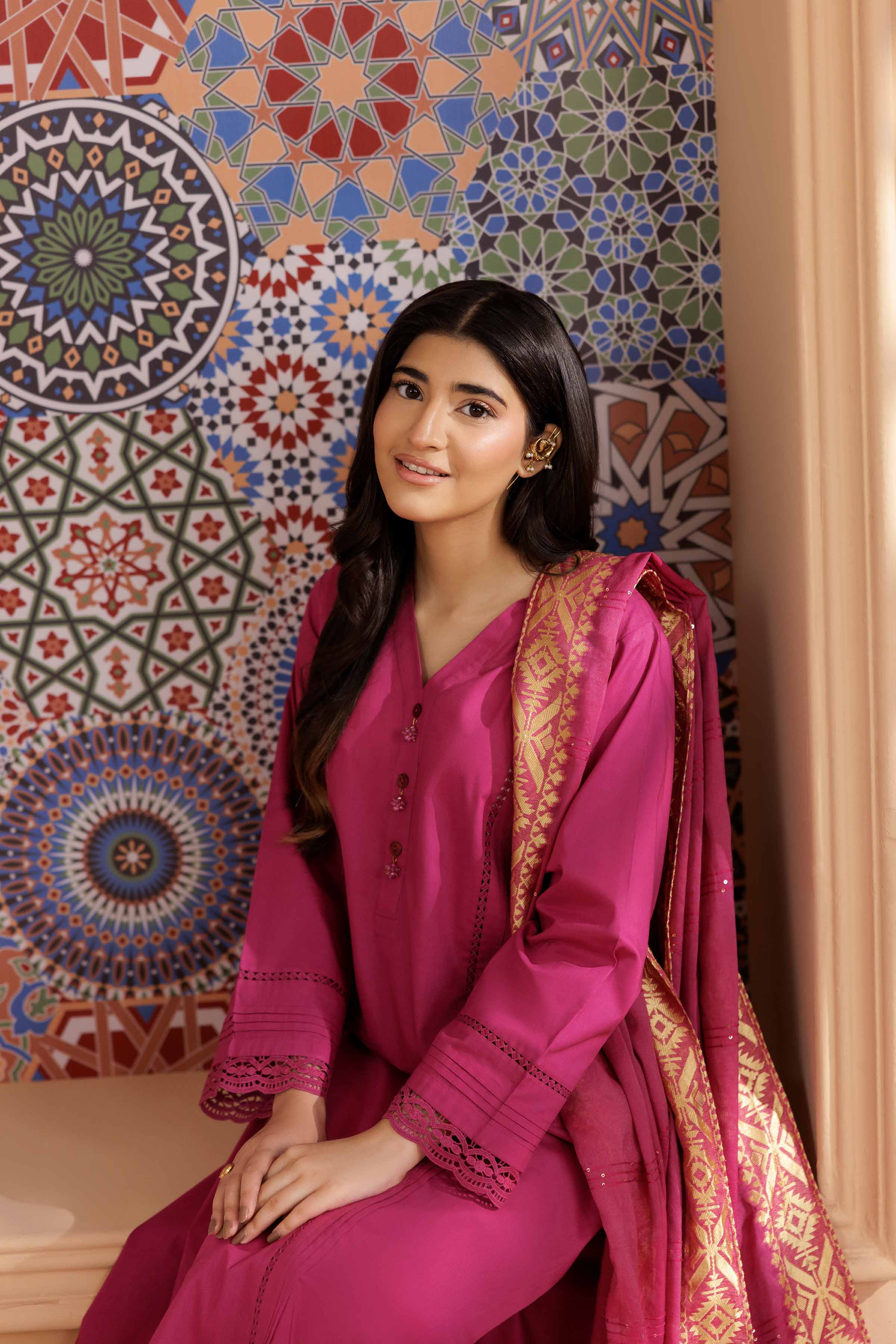 3 Piece - Basic Suit - PS25-85 READY TO WEAR Purple Cambric 3PC Solids