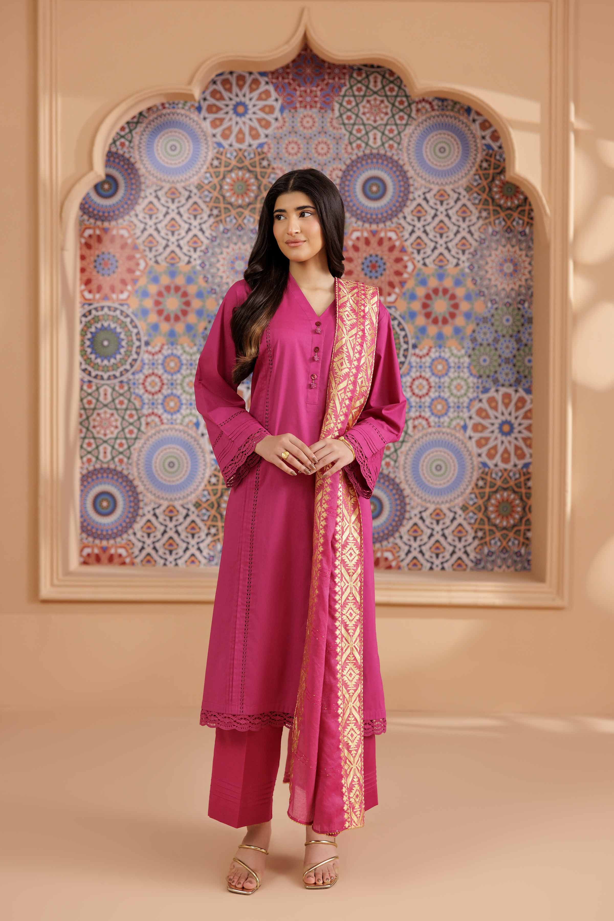 3 Piece - Basic Suit - PS25-85 READY TO WEAR Purple Cambric 3PC Solids