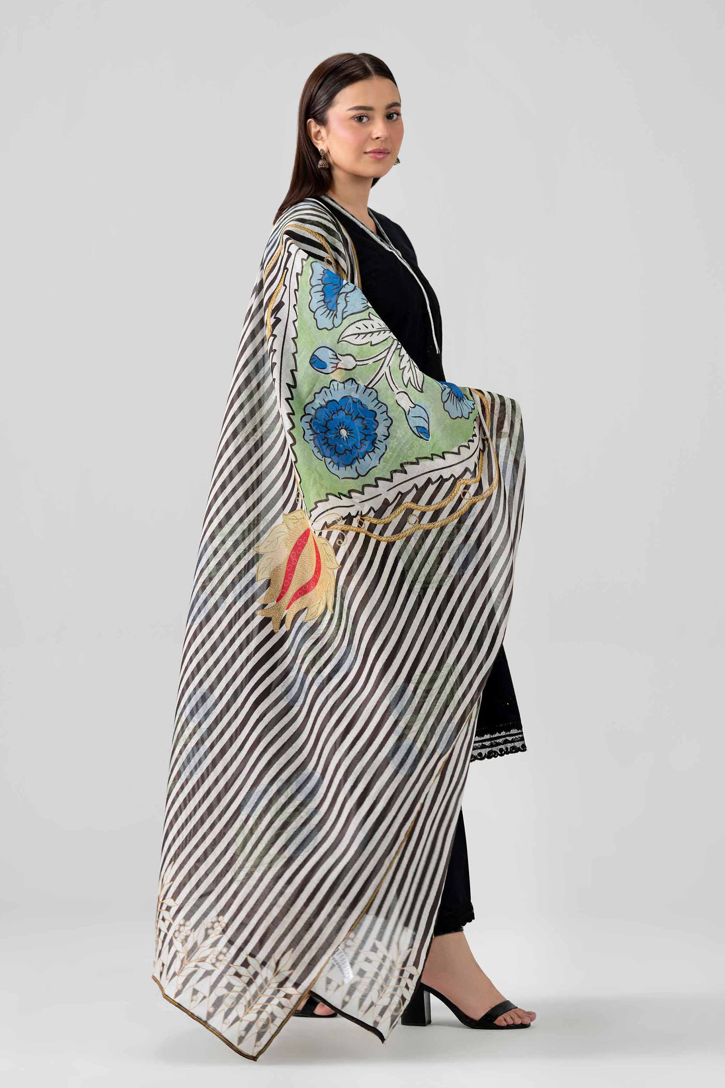 3 Piece - Printed Embroidered Suit - PS26-114 Black Chicken Kari 3PC Embroidered Nishat Australia