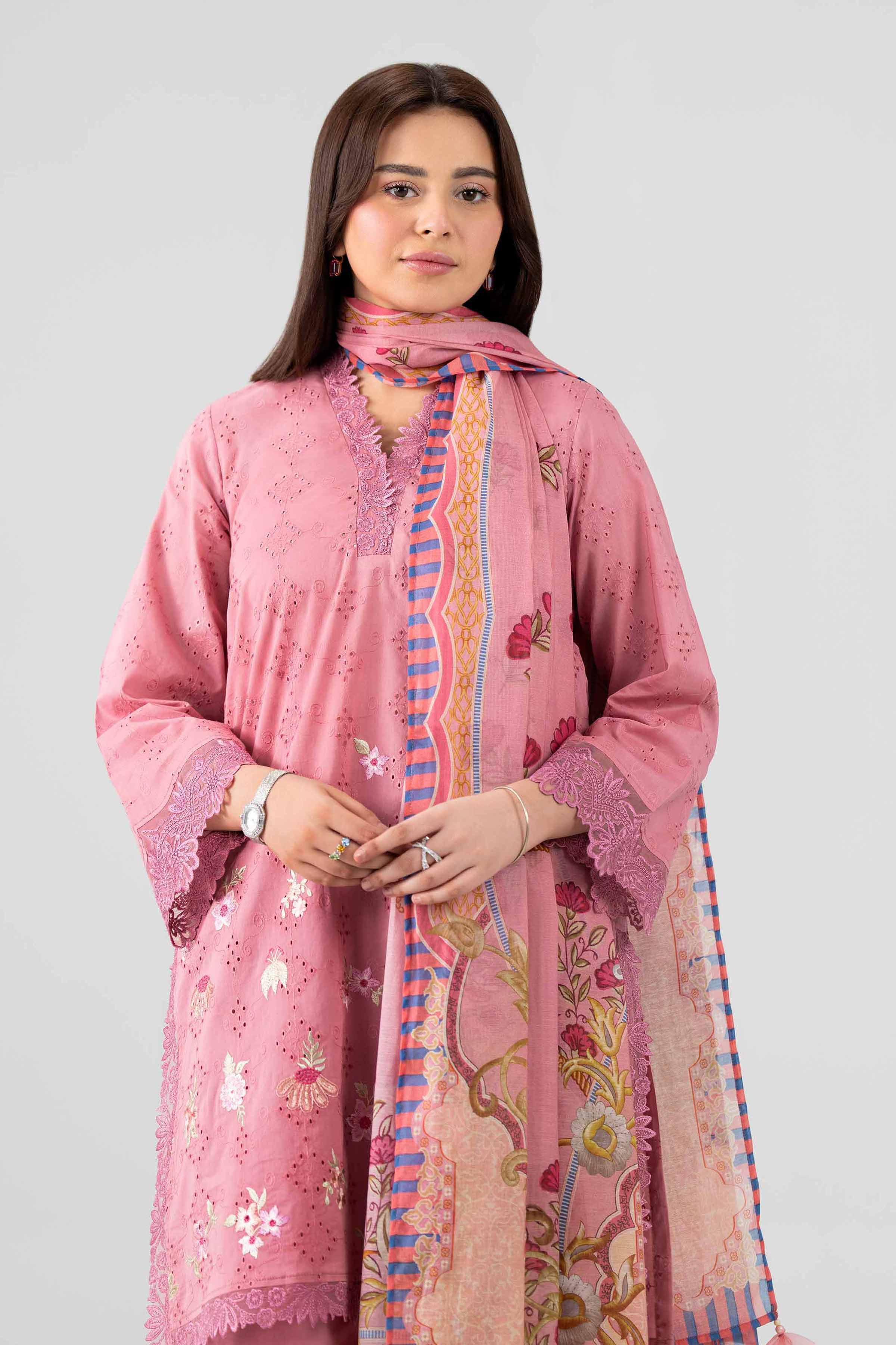 3 Piece - Embroidered Suit - PS26-118 Pink Chicken Kari 3PC Embroidered Nishat Australia