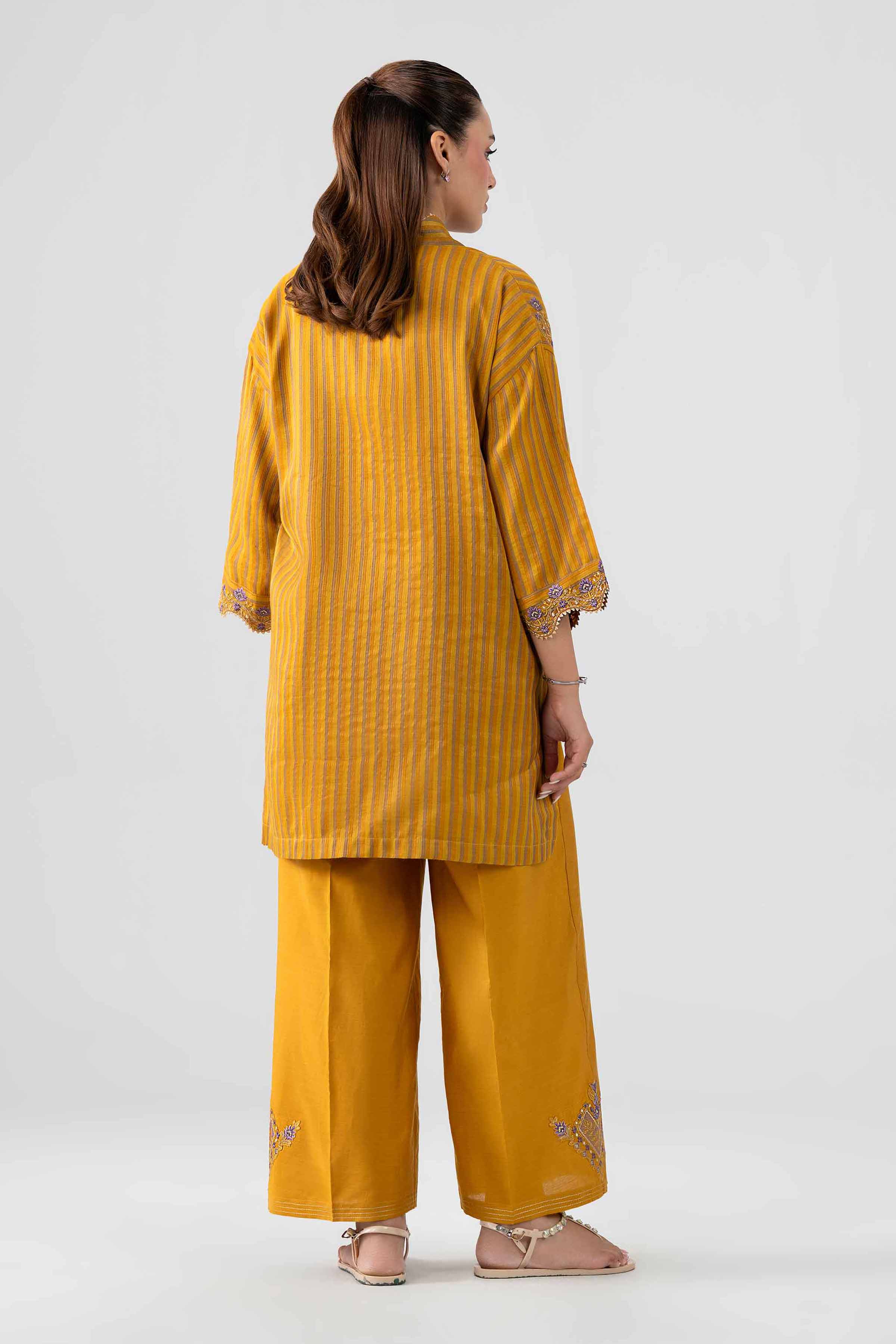 2 Piece - Printed Embroidered Suit - PS26-16 Yellow Cotton 2PC Embroidered Nishat Australia