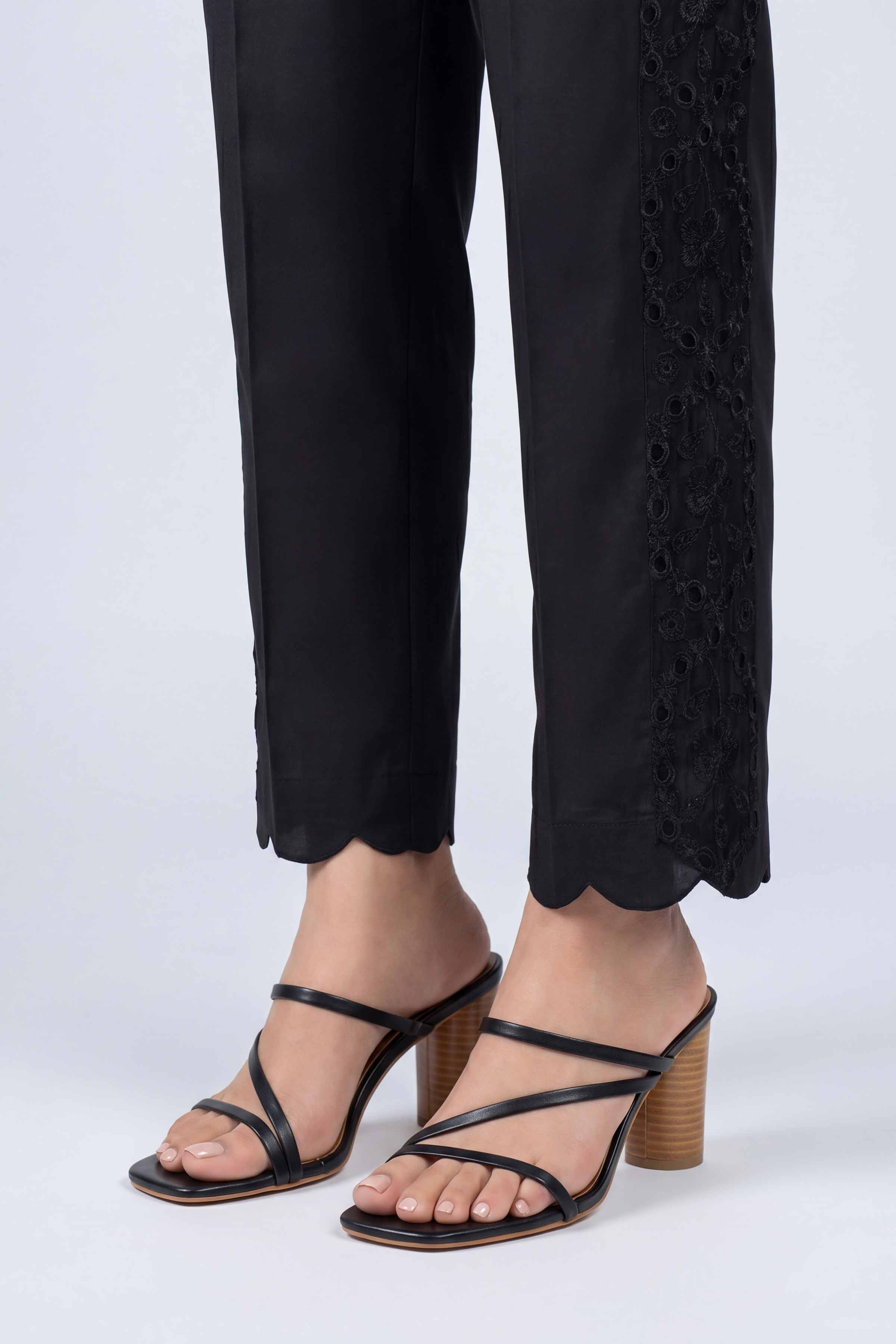Embroidered Pants - PS26-182 Black Cambric 1PC Embroidered Nishat Australia
