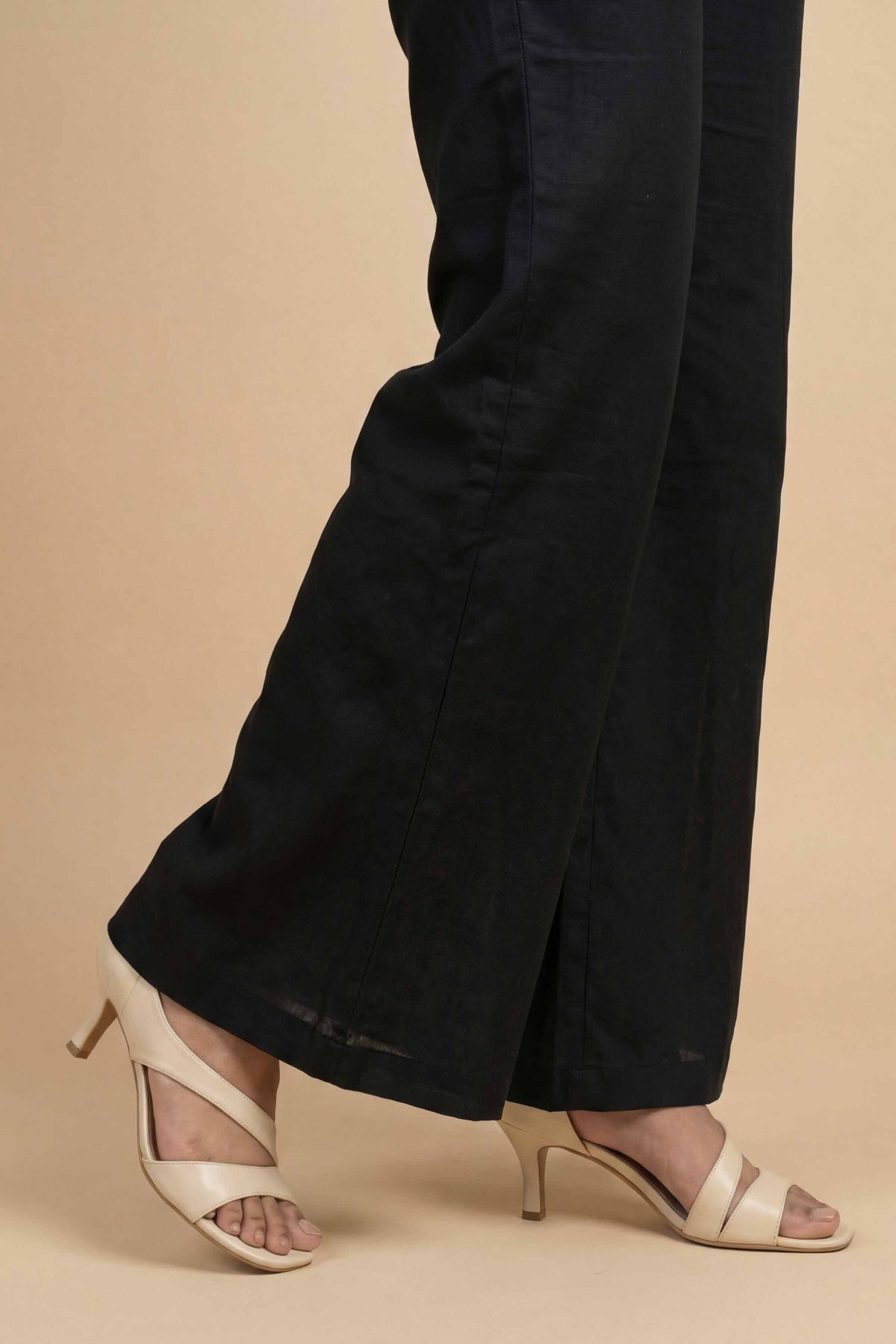 Solid Trousers - PS26-198 Black Cambric 1PC Solids Nishat Australia