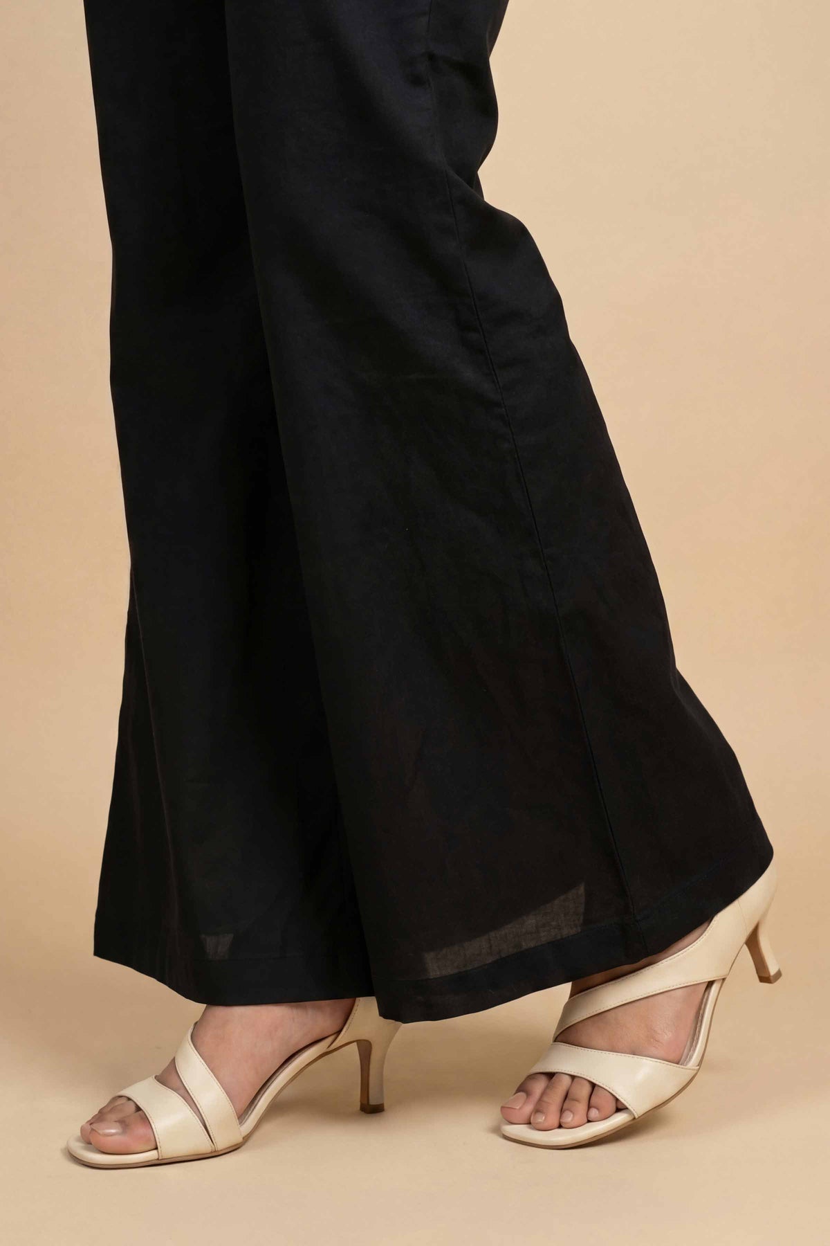 Solid Trousers - PS26-198 Black Cambric 1PC Solids Nishat Australia