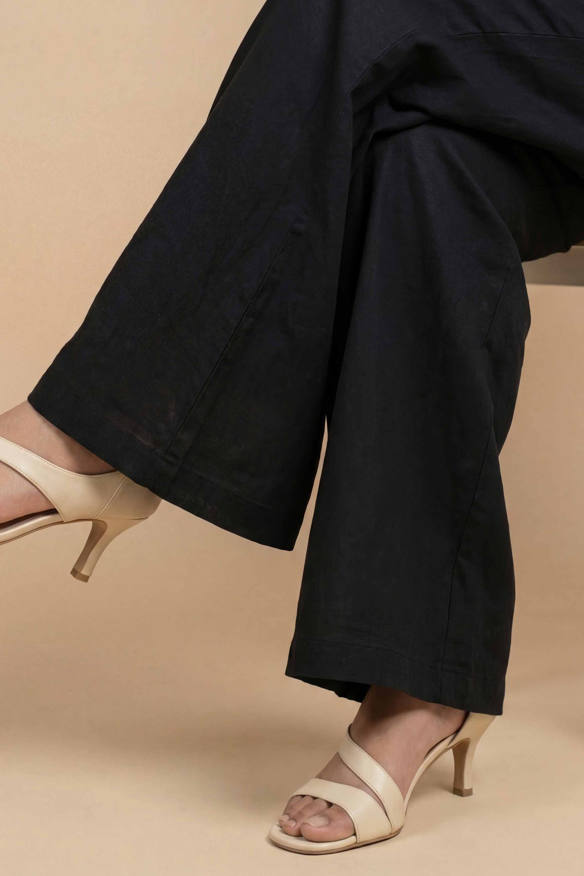 Solid Trousers - PS26-198 Black Cambric 1PC Solids Nishat Australia