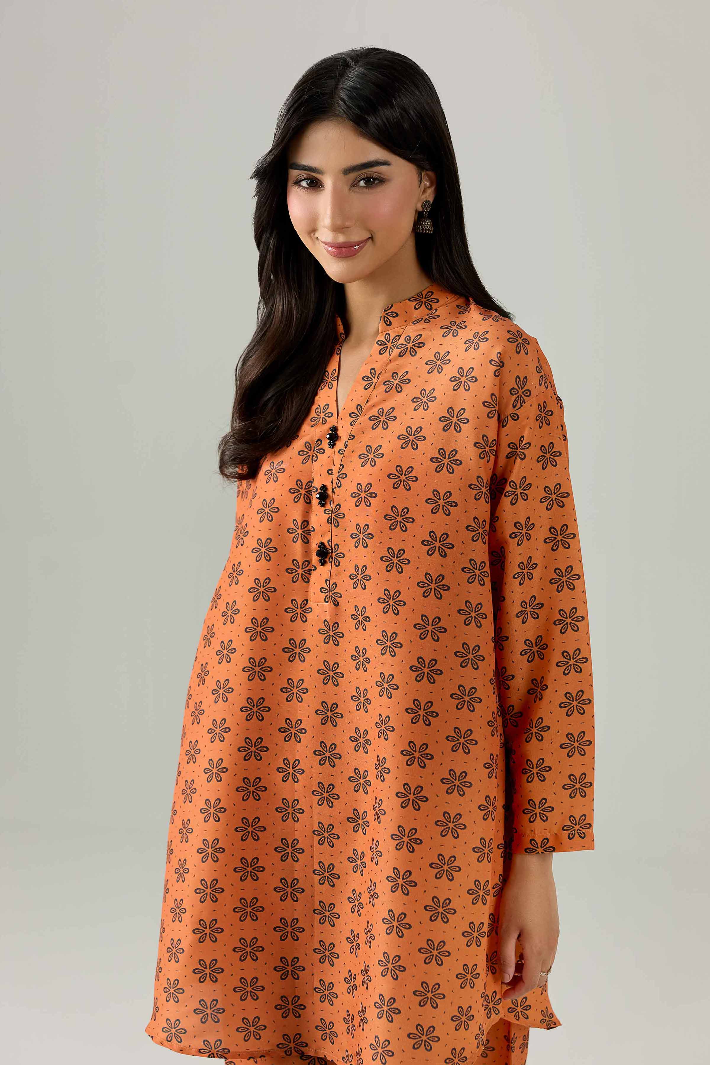 2 Piece - Printed Suit - PS26-93 Orange Lawn 2PC Printed Nishat Australia
