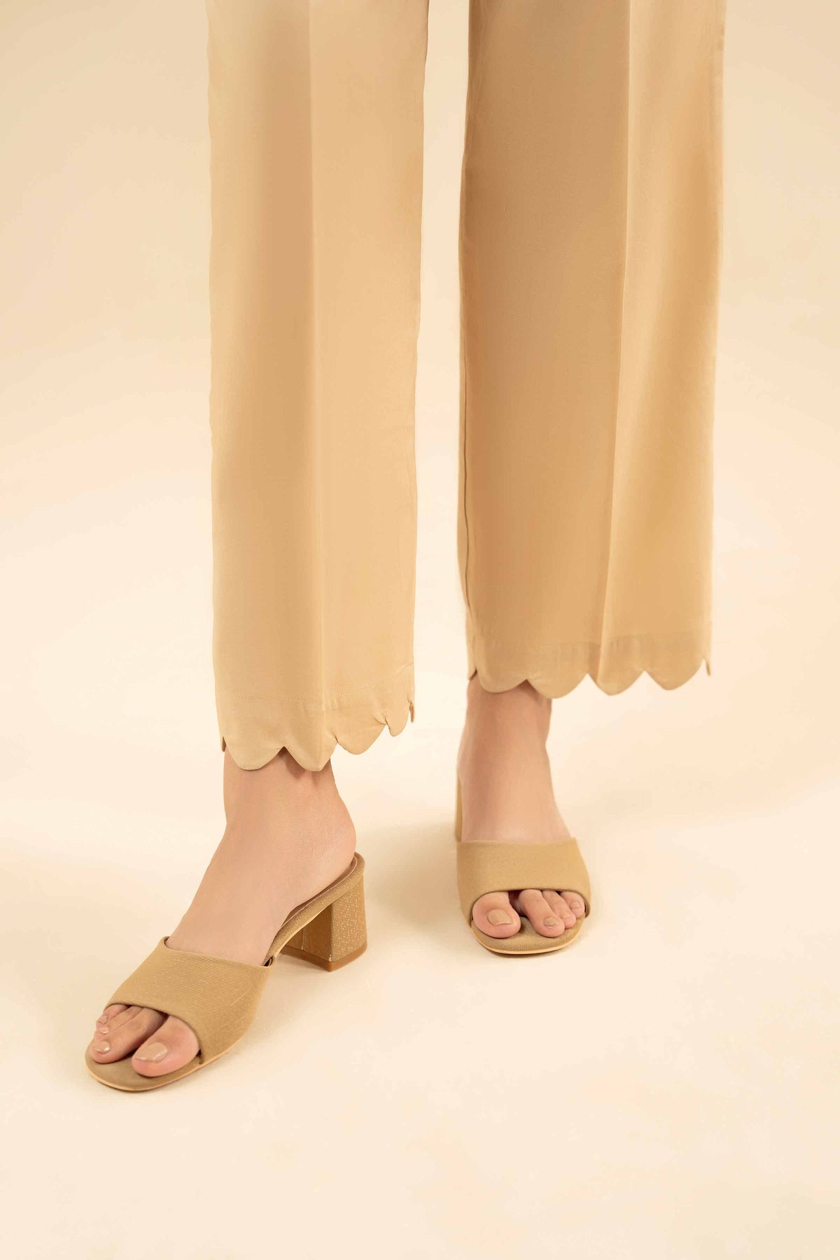 Basic Trousers - PW25-108 Beige Cambric 1PC Solids Nishat Australia